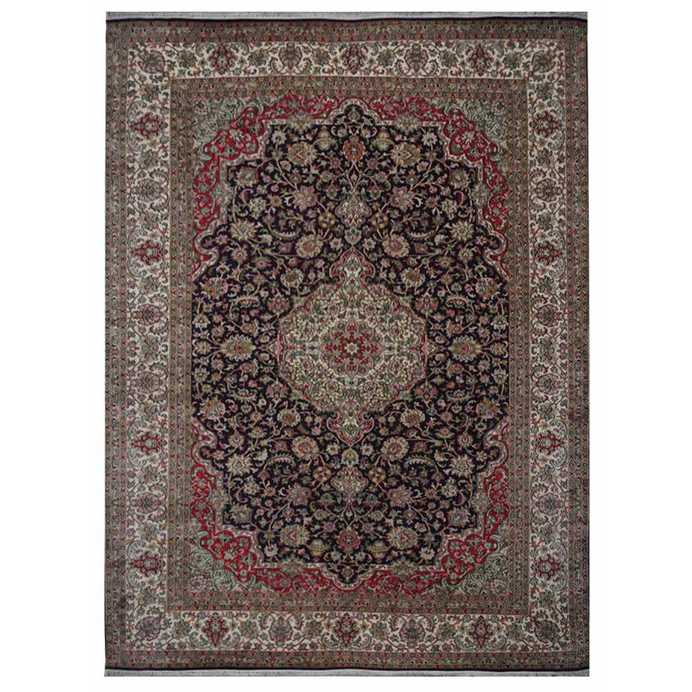 Premium Hand-Knotted Persian Rug - Authentic SaffronEcho Design - Luxury Wool Carpet for Living Room, Bedroom & Office Decor