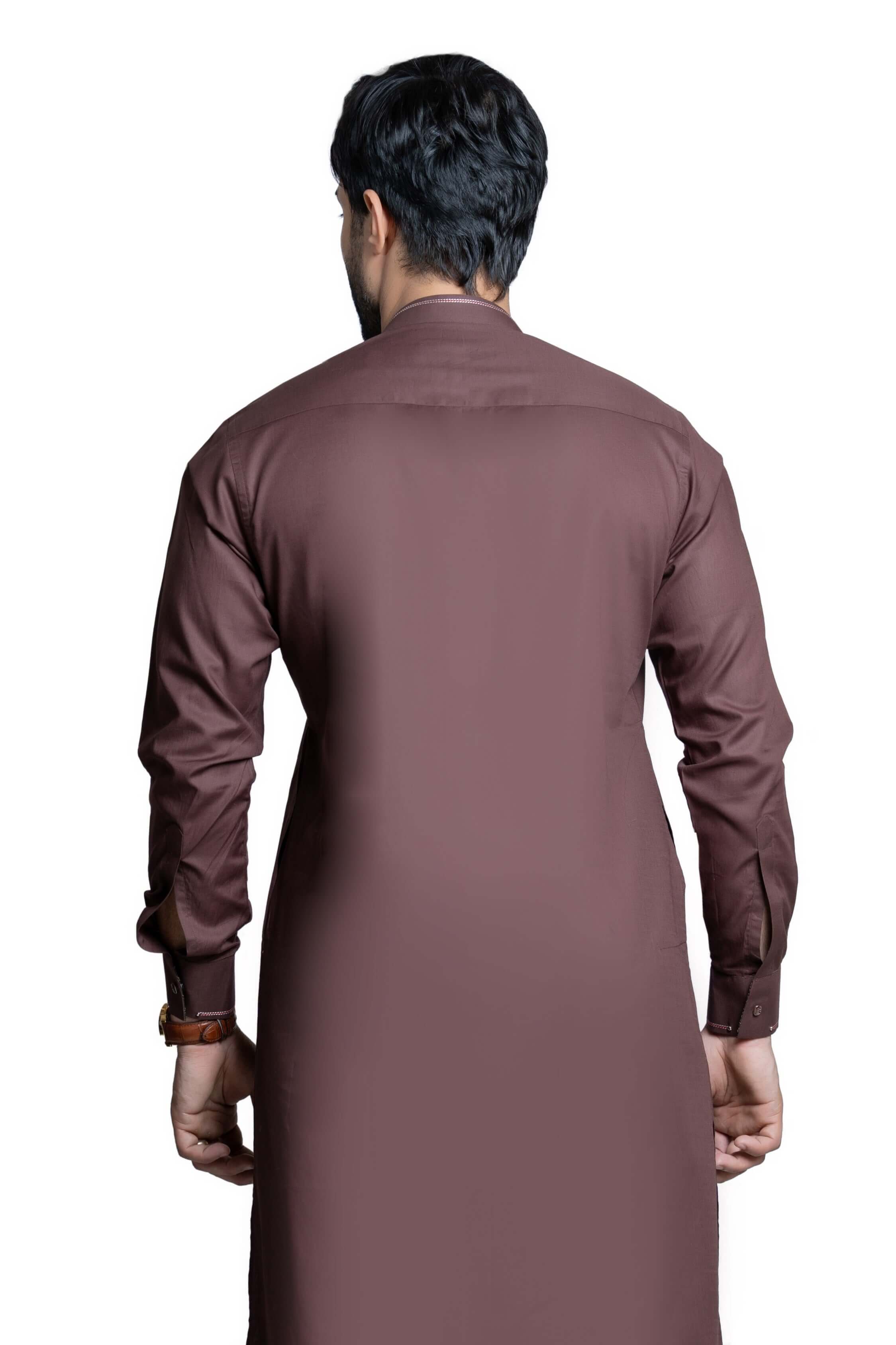 Premium Viscose Cotton Dark Brown Kurta & Pants Set for Men - Comfortable Traditional Indian Outfit for Festivals, Weddings & Casual Wear