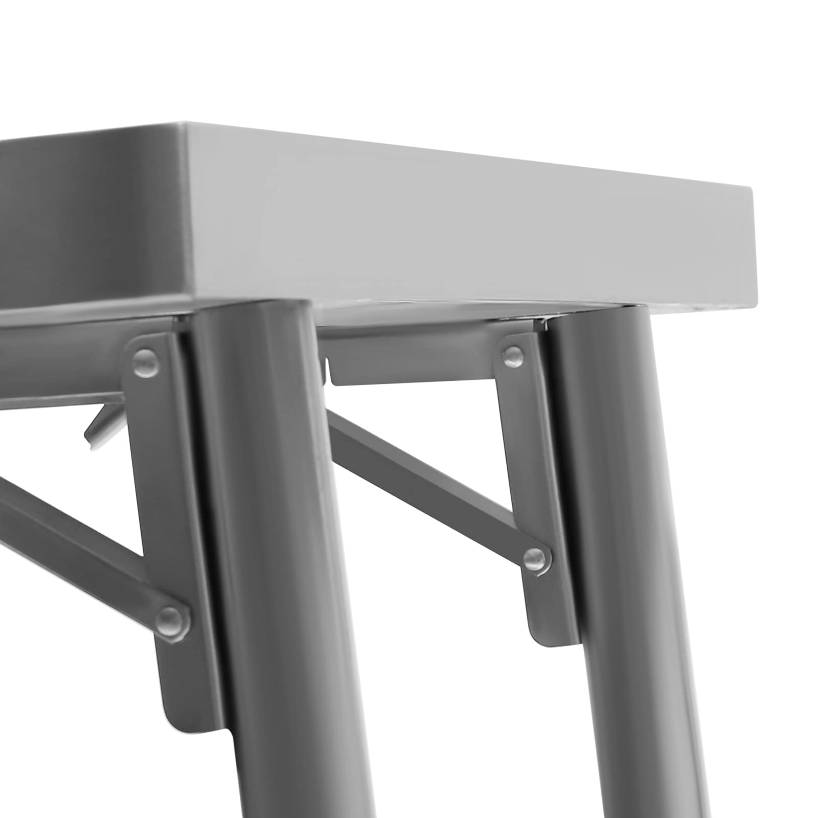 Heavy-Duty Stainless Steel Folding Table 48x30 Inch - Commercial Kitchen Prep Table & Work Island with 1102 lbs Capacity - Perfect for Restaurants, Catering, Food Prep & Home Kitchen Use