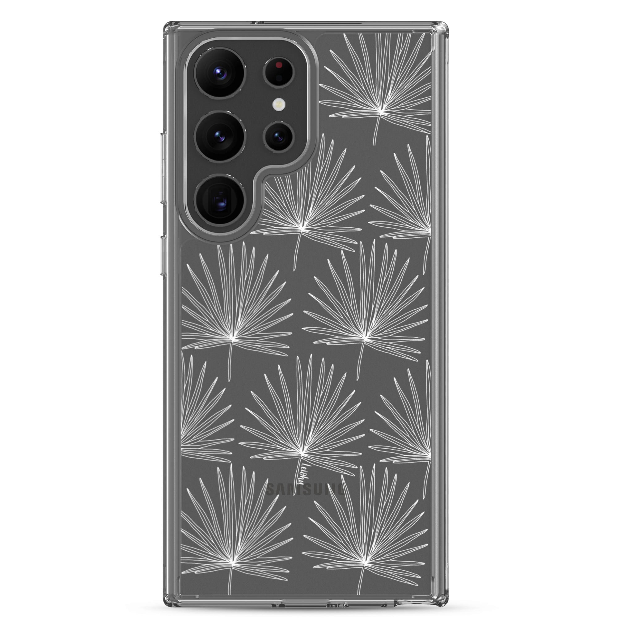 Fan Palm Clear Phone Case for Samsung Galaxy - Slim Protective Cover with Scratch Resistance for Everyday Use & Travel