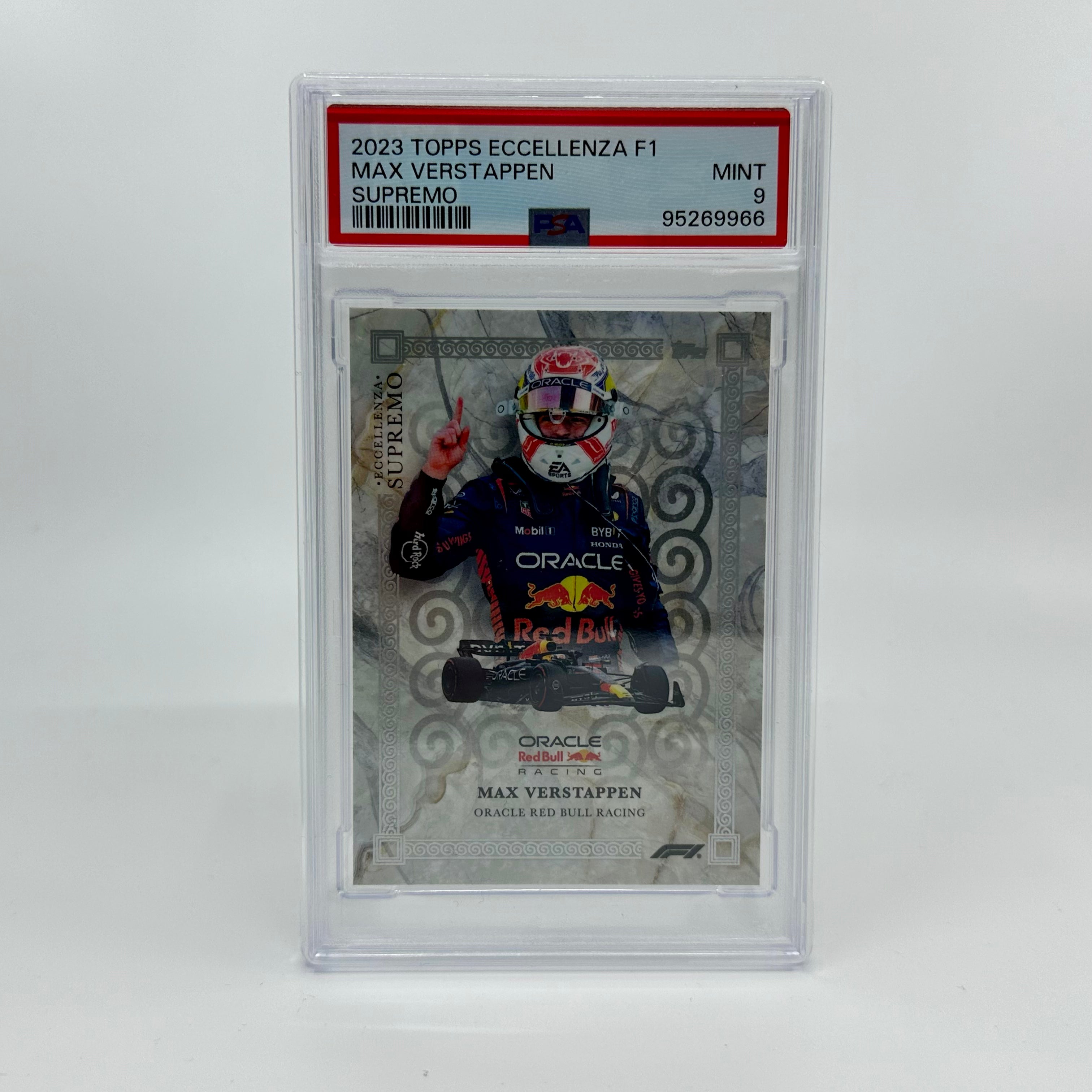 2023 Max Verstappen PSA 9 Eccellenza Supremo Trading Card - Perfect for Collectors, Sports Memorabilia Enthusiasts & Formula 1 Fans