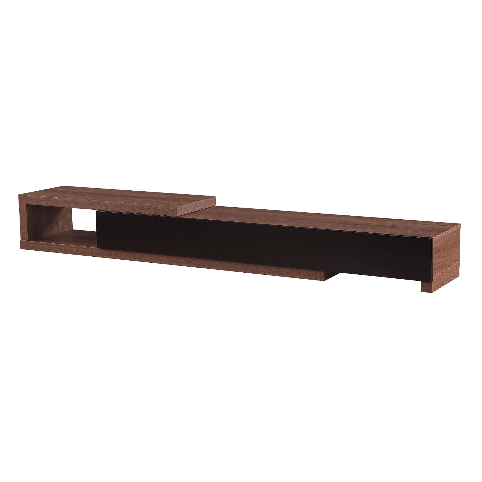 Criterion Durham Extendable TV Stand 260cm - Dark Oak Lowline Media Console for Living Room, Bedroom & Home Theater