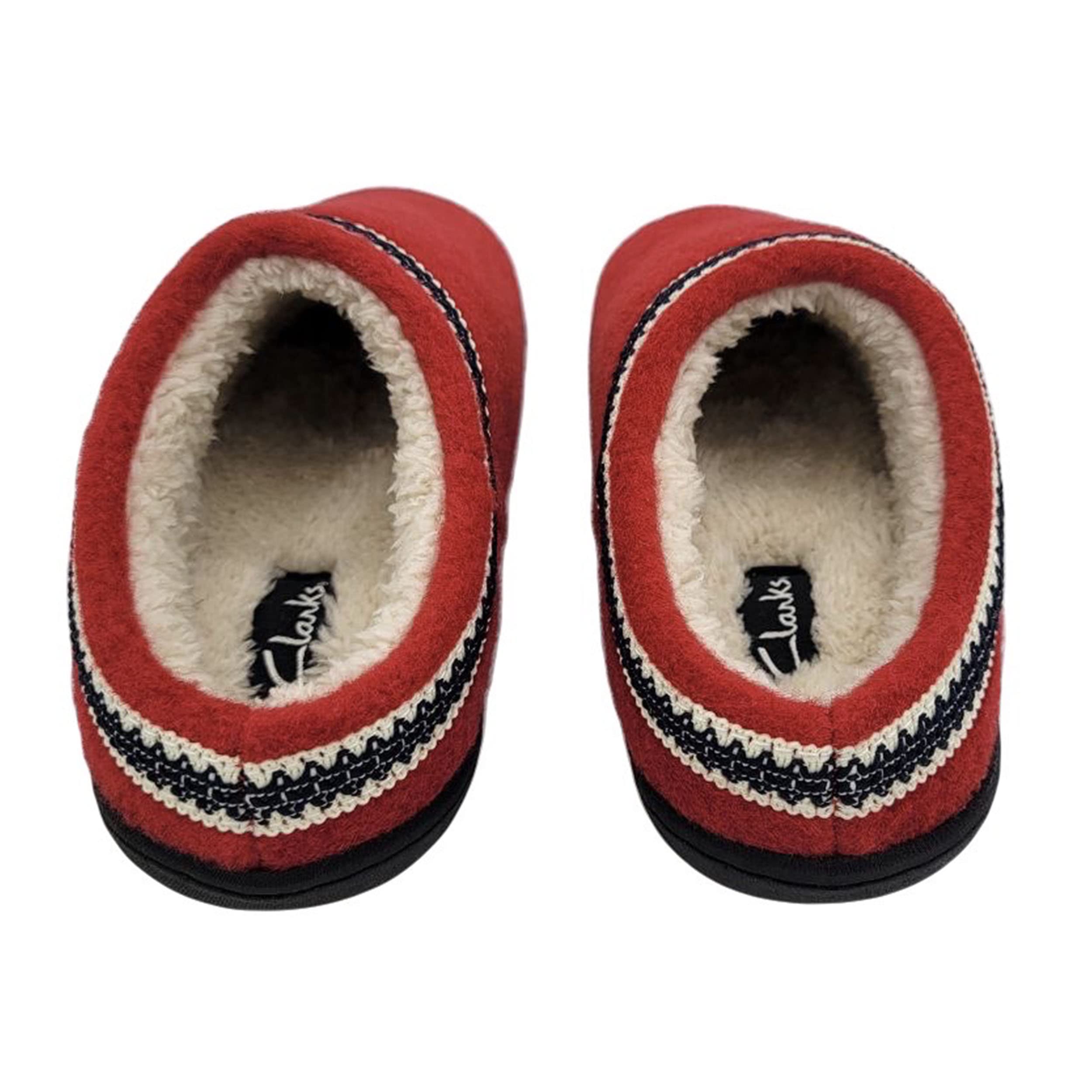 Clarks Women's Wool Felt Clog Slippers JMH1319T - Warm & Cozy Plush Faux Fur Lined Indoor/Outdoor House Shoes - Perfect for Winter Comfort at Home, Office or Garden