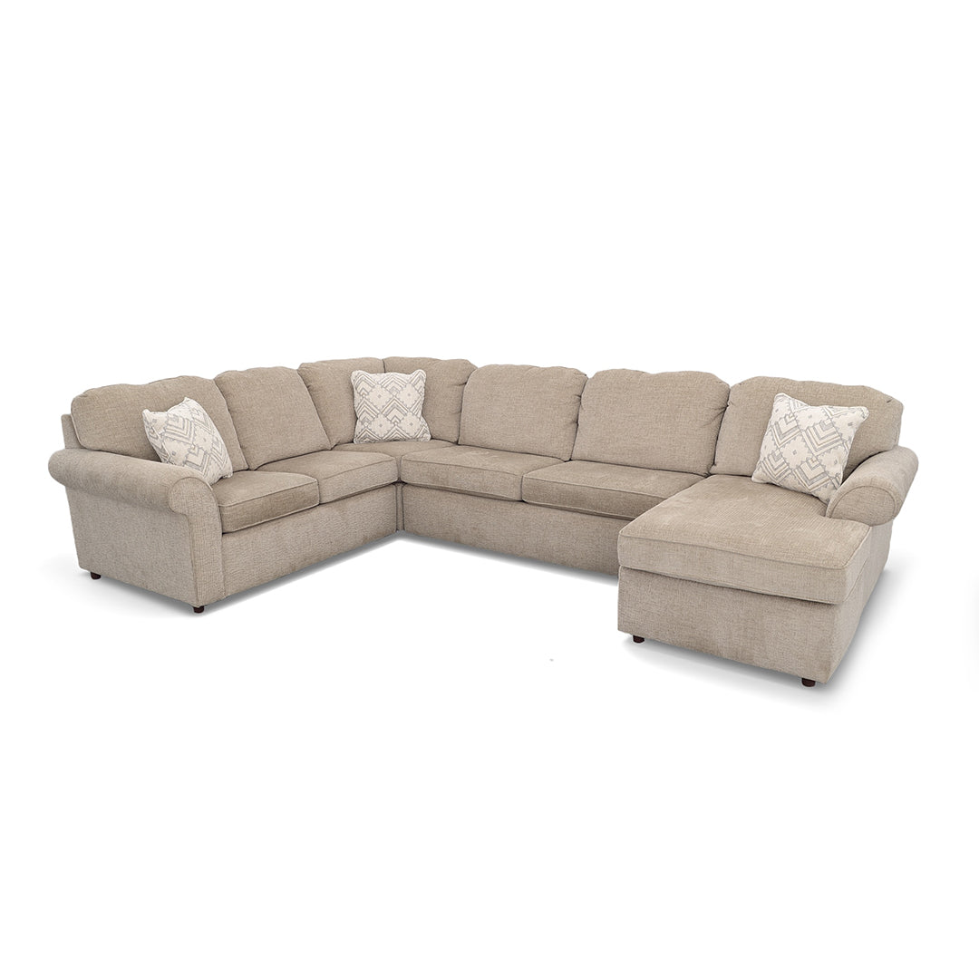 Malibu Sectional Sofa Set - Modern L-Shaped Couch with Chaise for Living Room, Family Room & Lounge | Comfortable Fabric Upholstery, Sturdy Frame | Perfect for Small Spaces & Apartments