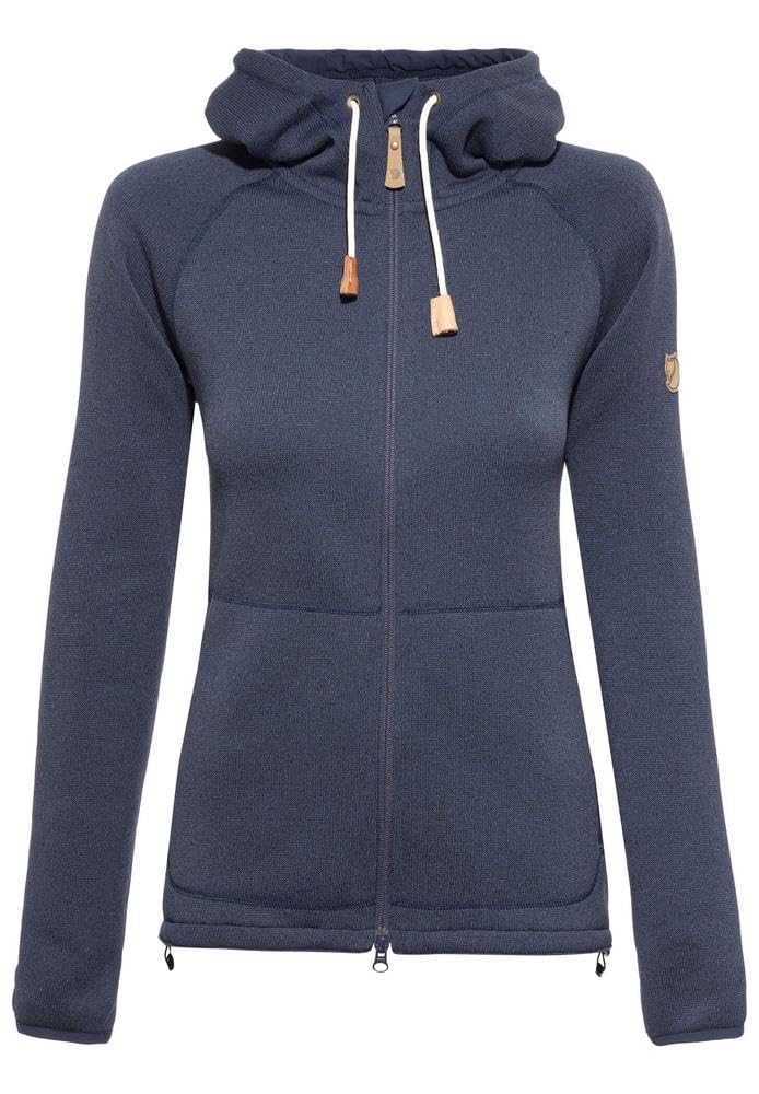 Fjallraven Ovik Fleece Hoodie Jacket for Women - Warm Winter Pullover with Kangaroo Pocket - Perfect for Hiking, Camping & Outdoor Activities