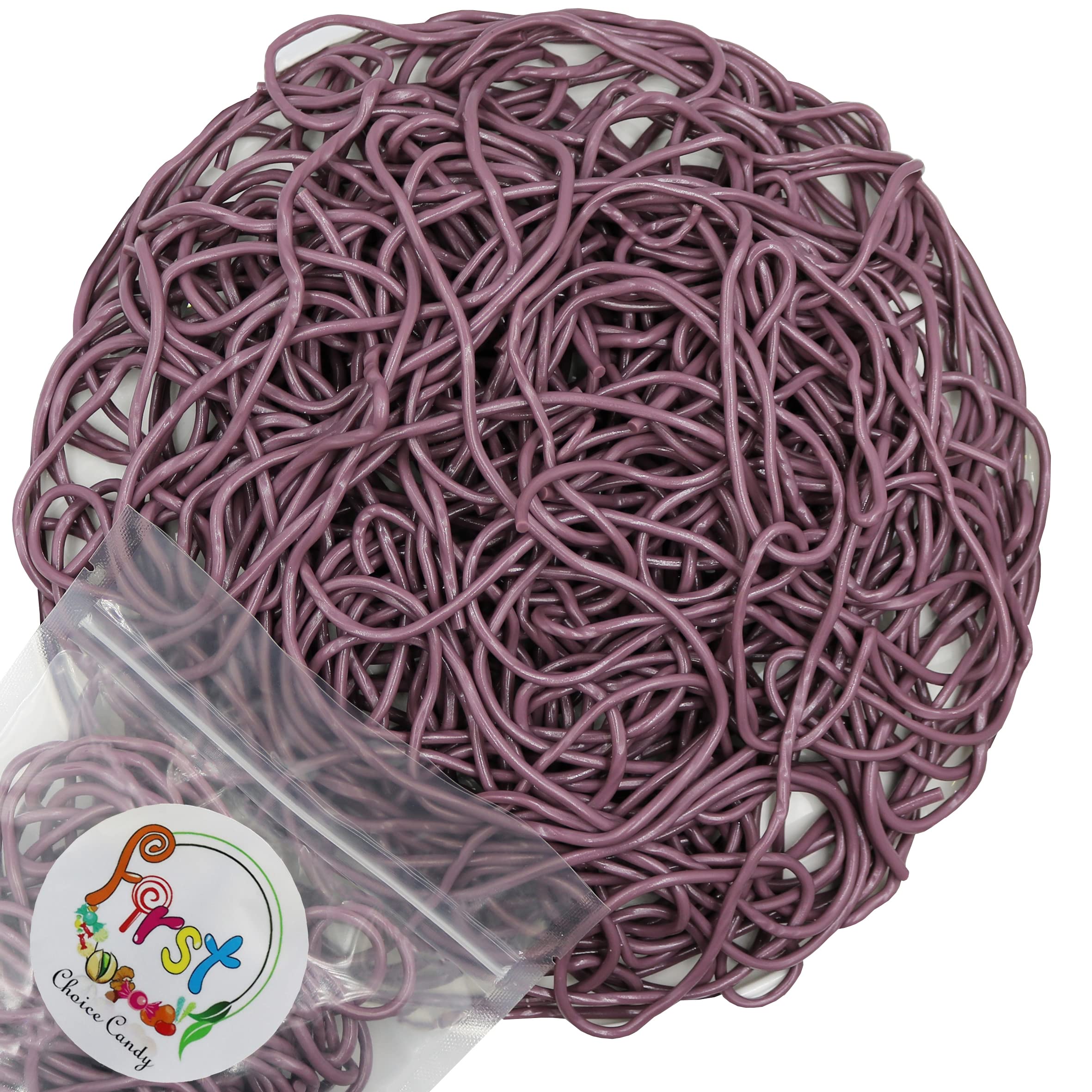 FirstChoiceCandy Juicy Licorice Laces Candy - Purple Grape Flavor, 1 Pound Bag | Sweet & Chewy Licorice Treat for Parties, Movie Nights & Gift Baskets
