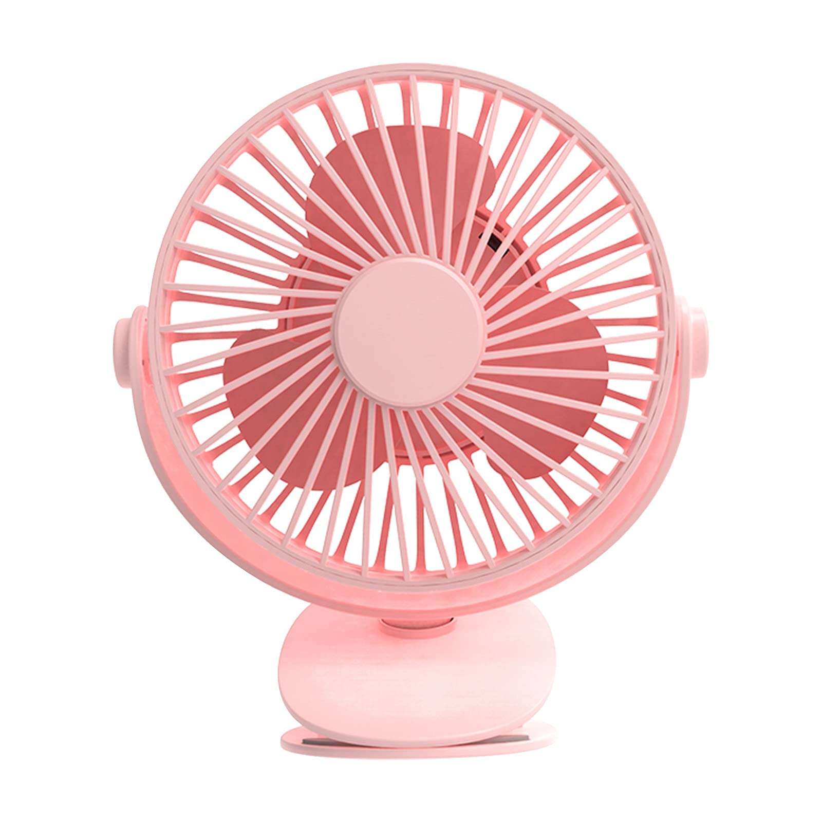 Portable USB Clip Fan - 2000mAh Rechargeable Mini Desk Fan, Ultra Quiet Personal Cooling Fan for Office, Home, Travel & Outdoor Use