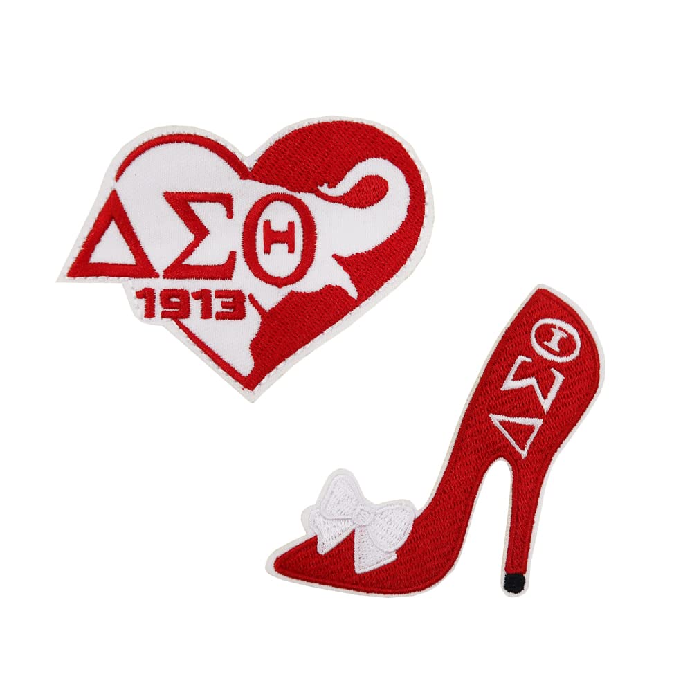African American Sorority Sisterhood Finer Womanhood Embroidered Iron-On Patches - Perfect for Greek Letter Jackets, Tote Bags & DIY Craft Projects