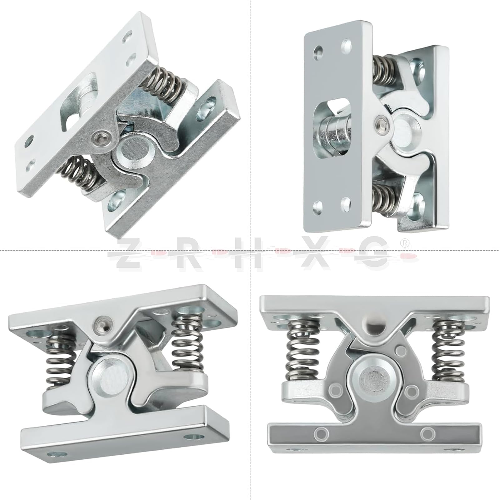 2 Pcs RV Door Catch Trailer Door Latch - Spring Loaded Easy Lock Stop with Double Roller Buckle, Heavy Duty Zinc Alloy for RV, Trailer, Boat, Garage, Garden, Bedroom & Living Room Doors - Secure & Smooth Operation for Home & Outdoor Use
