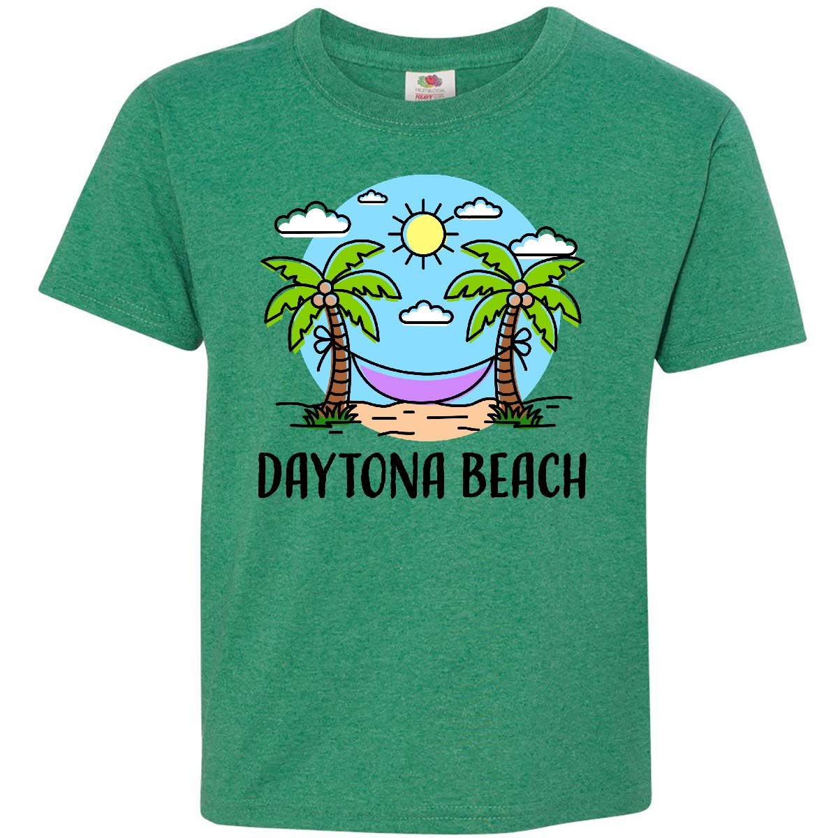 Inktastic Summer Vacation in Daytona Beach Youth T-Shirt - Fun Florida Travel Graphic Tee for Kids & Teens - Beach Day Outfit, Family Trip Souvenir