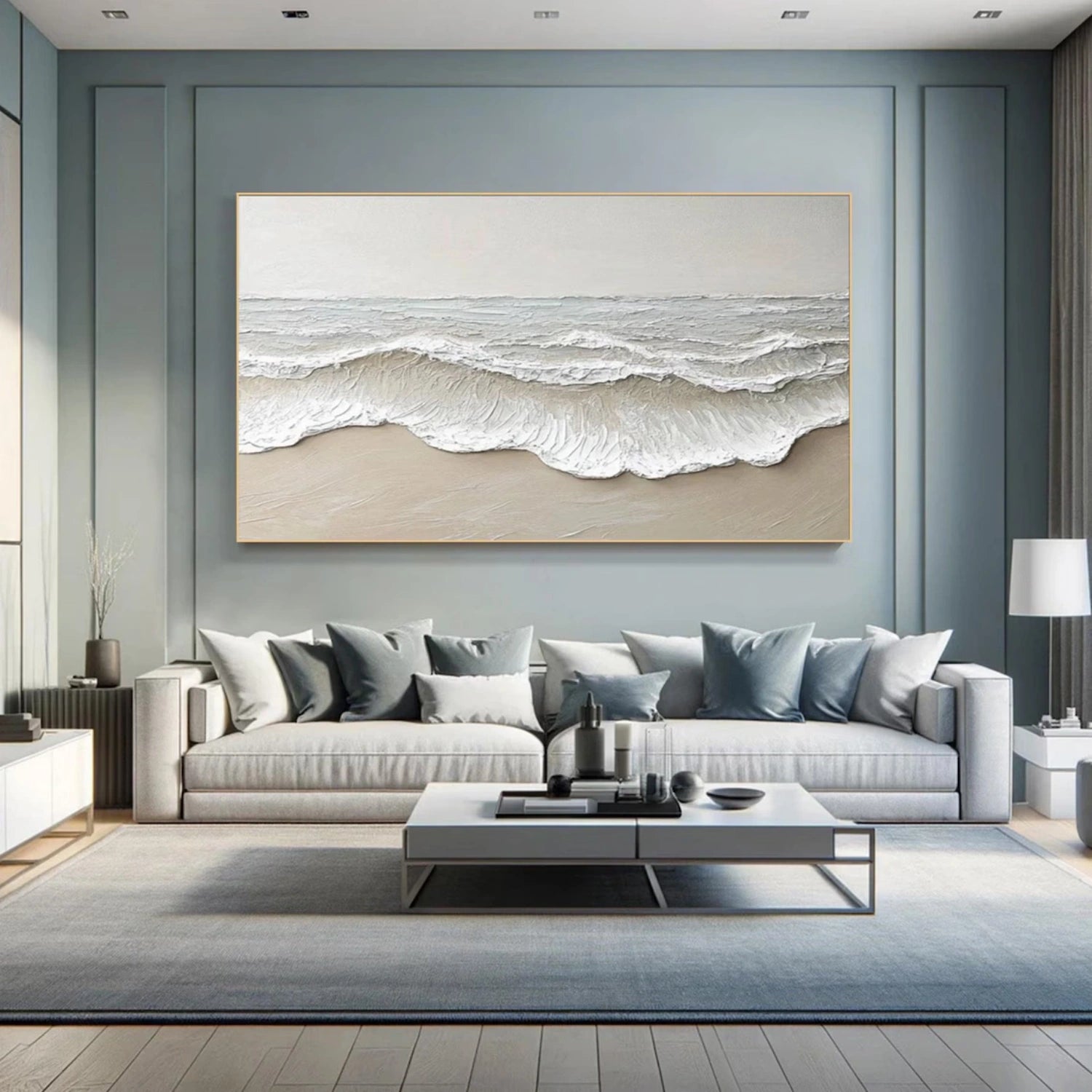 Ocean And Sky Painting #OS 229 - Stunning Seascape Wall Art for Home & Office Decor - Perfect for Living Room, Bedroom or Beach House