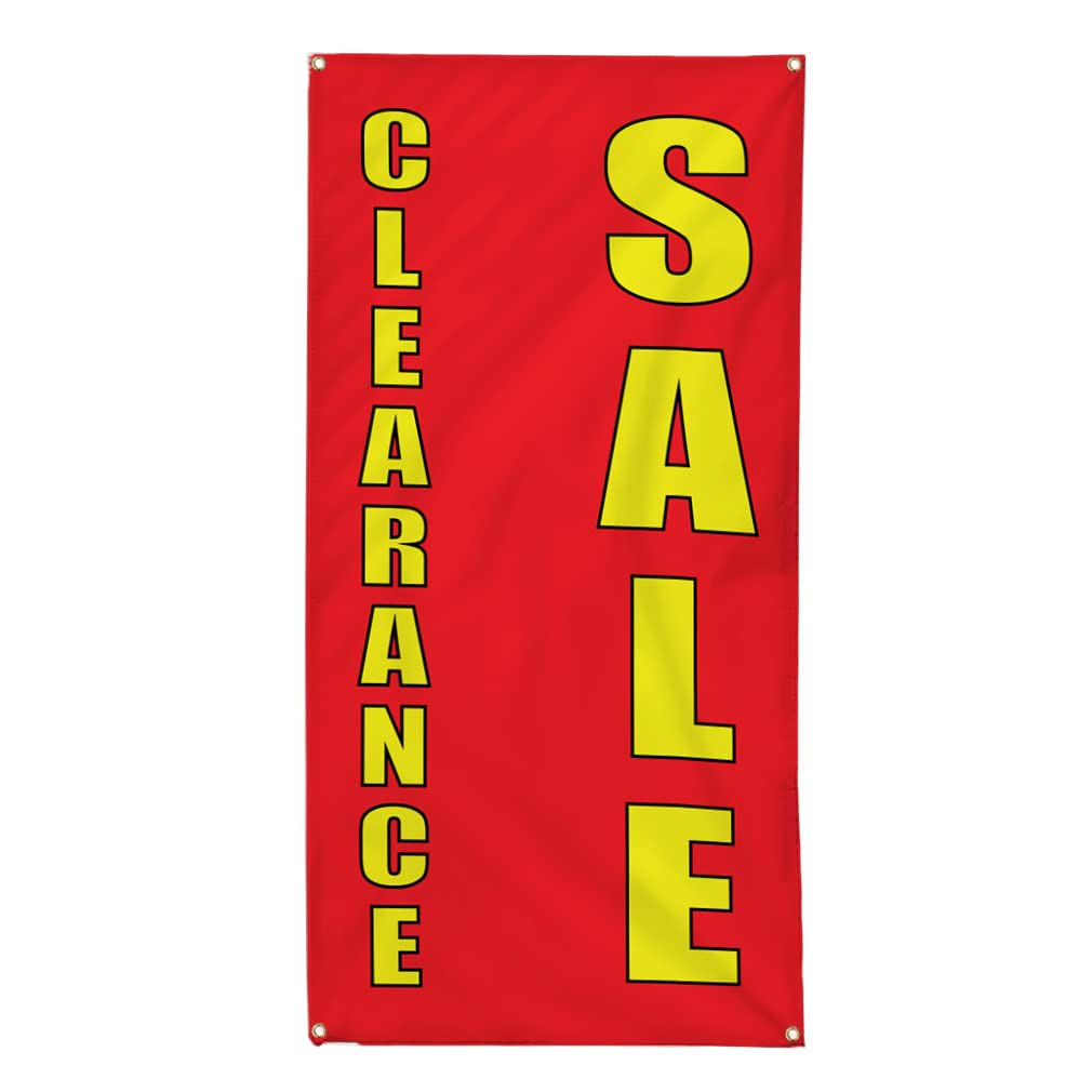 Vertical Vinyl Banner - Weatherproof Outdoor Business Sign with 8 Grommets (96x48 Inches) - Multiple Sizes Available for Industrial & Yard Use - Perfect for Sales Events, Grand Openings & Promotional Displays