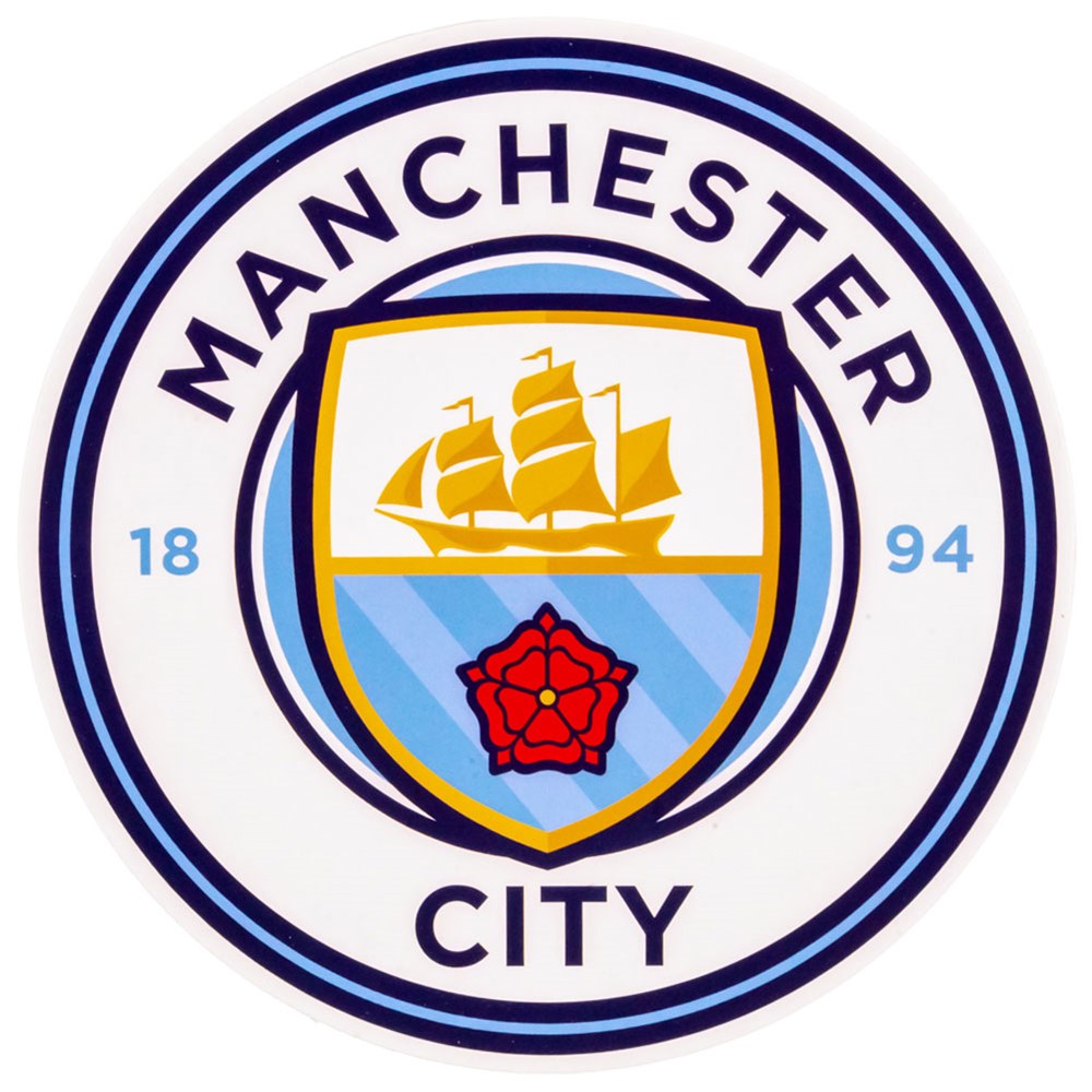 Official Manchester City FC Car Sticker - Waterproof Vinyl Decal for Cars, Windows, Laptops - Show Your Team Pride Anywhere