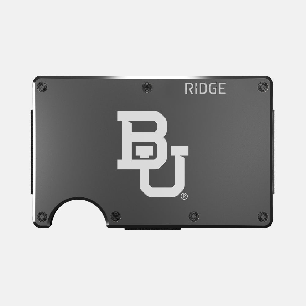 Ridge Wallet for Men - Slim Minimalist RFID Blocking Front Pocket Wallet - Perfect for Baylor Bears Fans | Ideal for Everyday Carry, Travel & Gifts