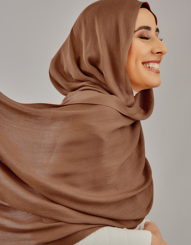 Soft Cotton Tassel Twisted Shawl Wrap - Warm Brown Shades for Women | Cozy Fall & Winter Fashion Accessory | Perfect for Layering, Travel, and Evening Outfits