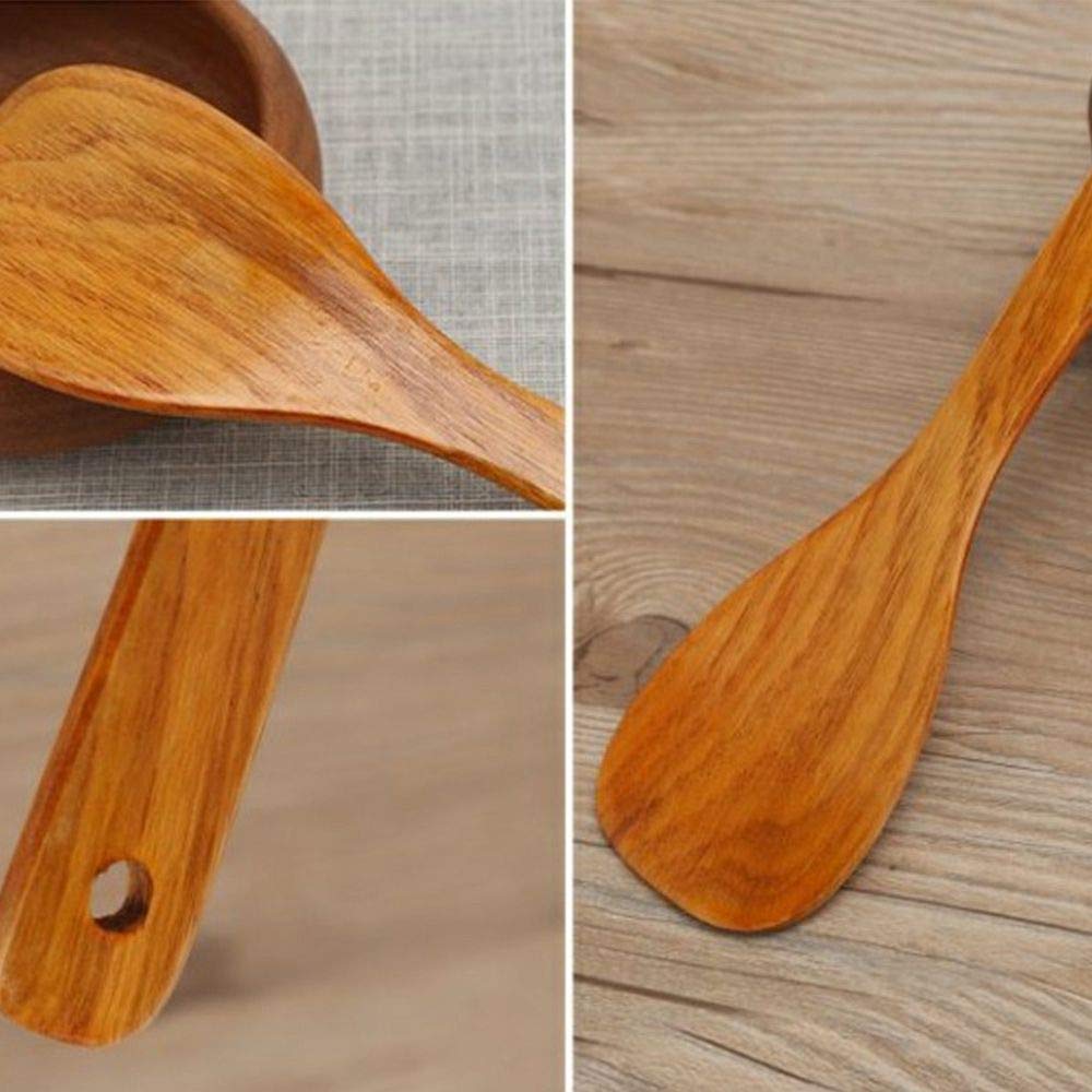 Wooden Non-Stick Spatula for Cooking - Natural Wood Wok Turner, Frying Pan Utensil for Stir-Fry, Scrambled Eggs & Pancakes - Perfect Kitchen Tool for Sauteing & Flipping Food