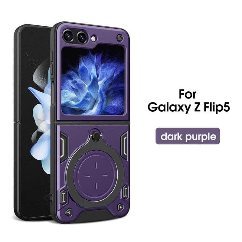 Samsung Galaxy Z Flip5 Magnetic Car Mount Case - Shockproof Protective Cover for Wireless Charging | Perfect for Driving & Hands-Free Use