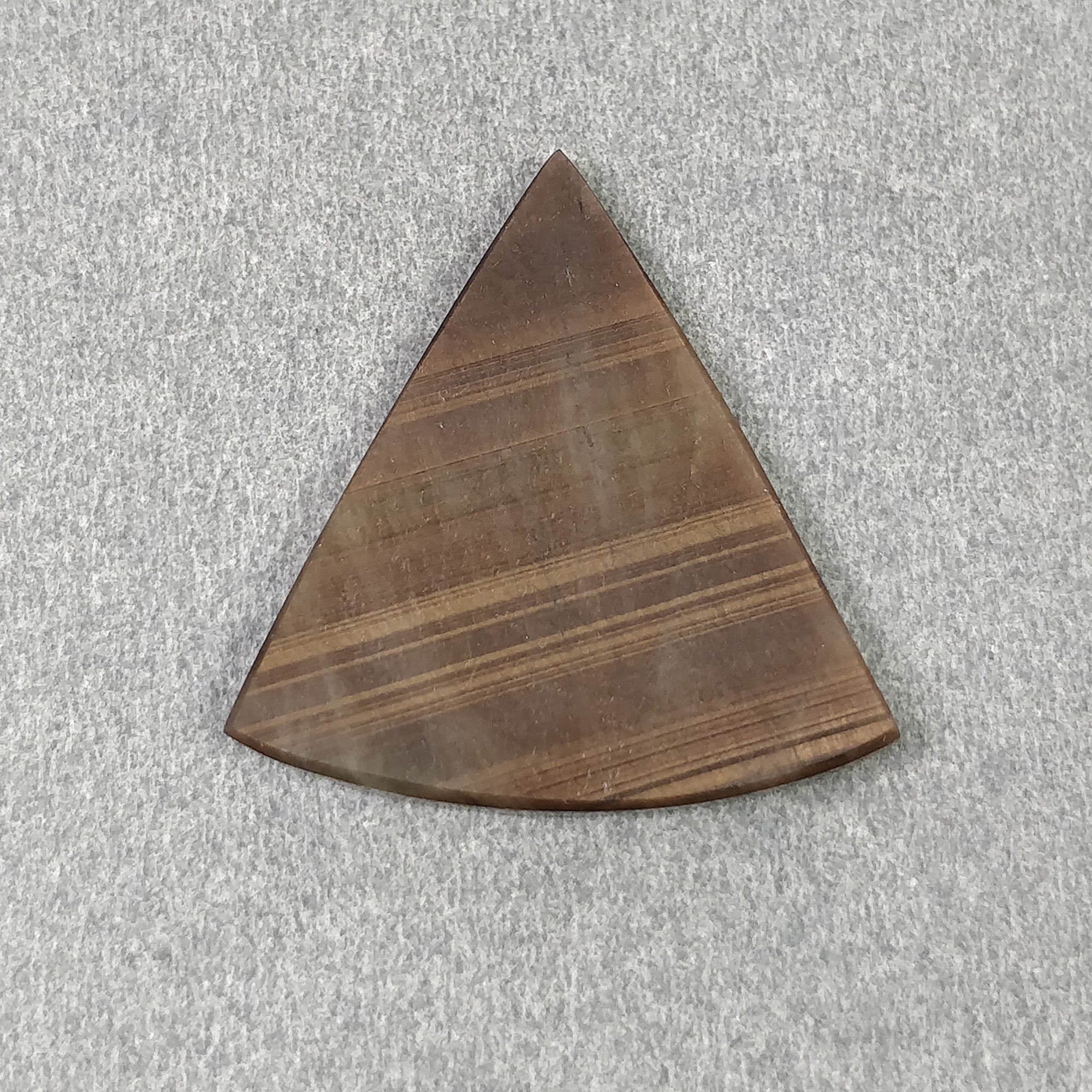 Natural Untreated Golden Brown Chocolate Sapphire Gemstone Flat Slices - 25.80cts Triangle Shape 29x28mm for Jewelry Making, Wire Wrapping & DIY Crafts
