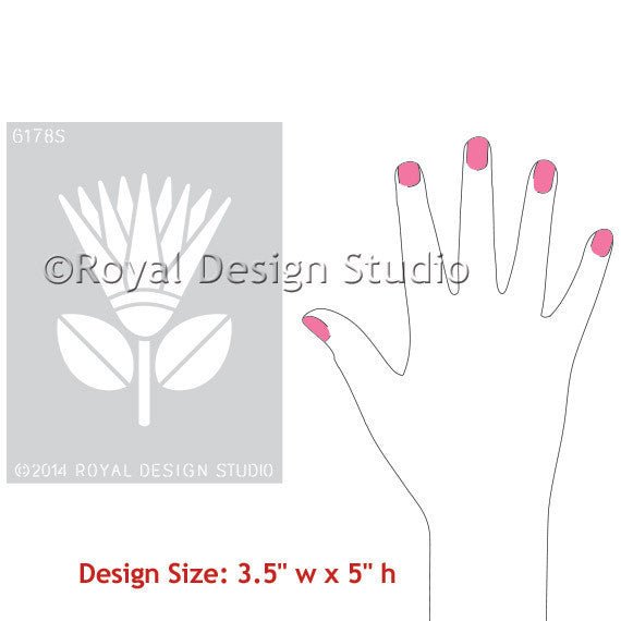 African Protea Flower Furniture Stencil - Reusable DIY Wood Painting Template for Cabinets, Tables & Home Decor | Perfect for Upcycling Projects & Handmade Gifts