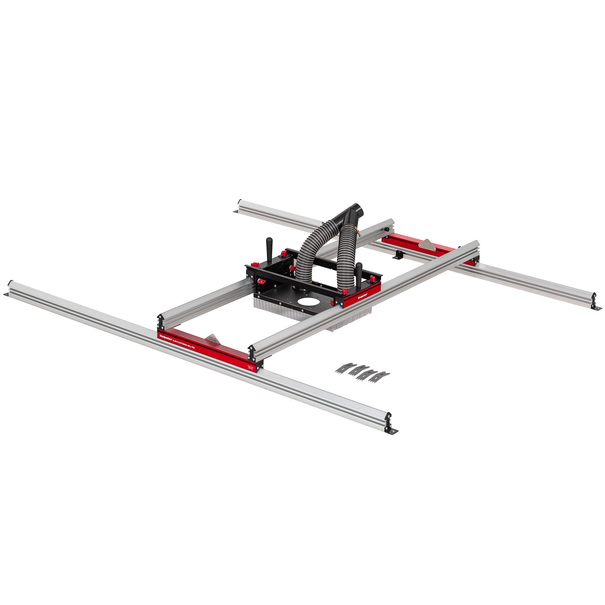 Woodpeckers Pro Slab Flattening Mill with Router Carriage - Integrated Dust Collector & Clamping Dogs for Live Edge Slab Tables - Perfect for DIY Woodworking Projects & Furniture Making