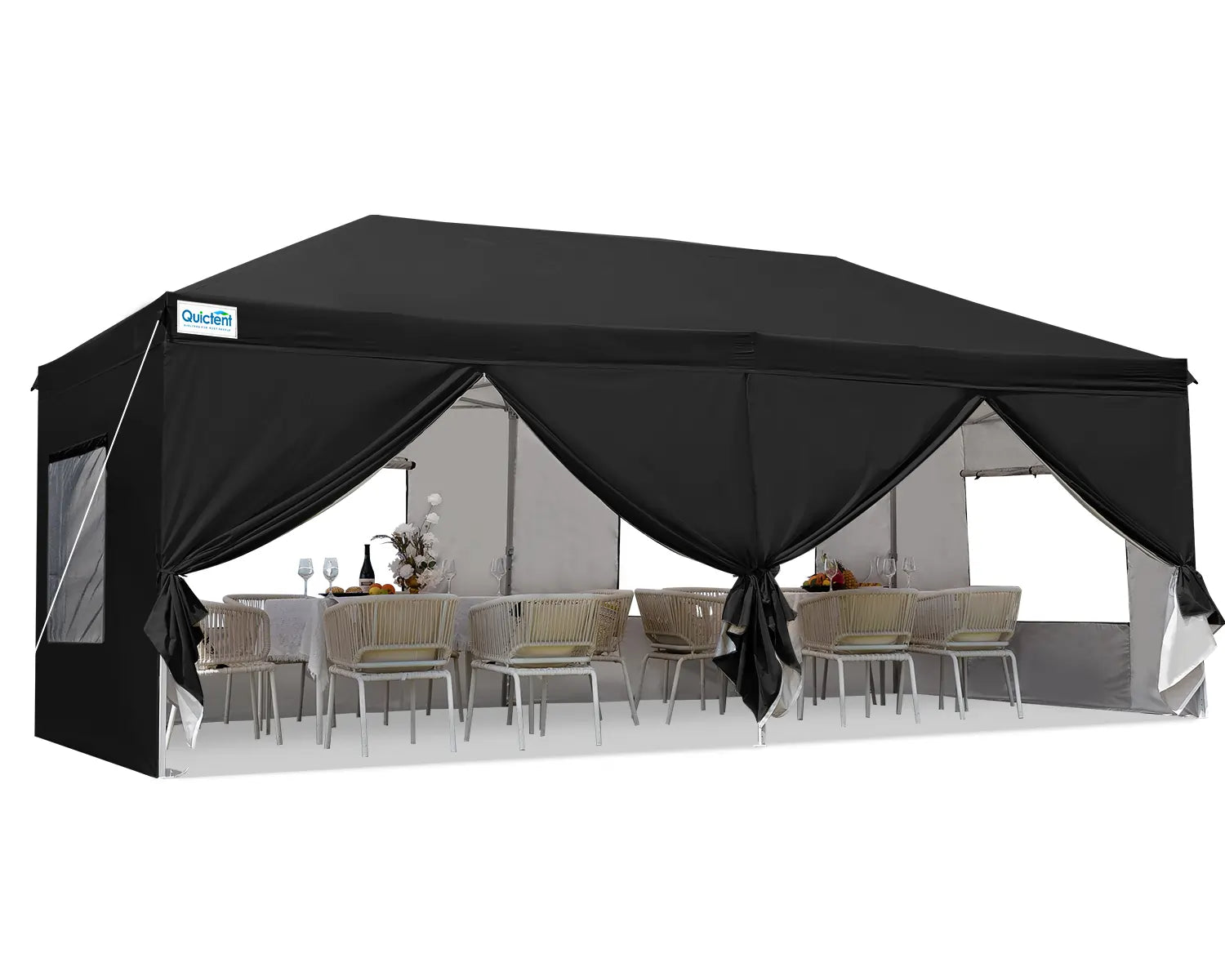 Quictent 10x10 Pop Up Canopy Tent with Sidewalls - Portable Privacy Shelter for Camping, Beach, Picnics & Outdoor Events