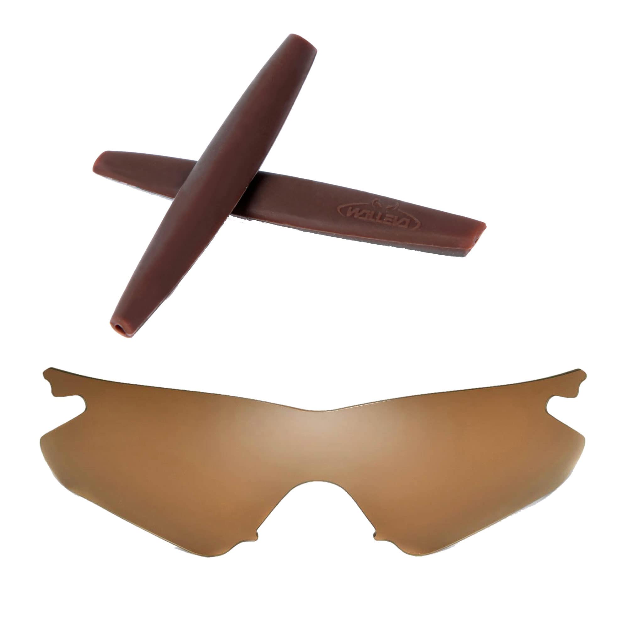 Walleva Replacement Lenses & Rubber Kit for Oakley M Frame Heater Sunglasses - UV Protection, Anti-Scratch - Perfect for Sports, Cycling, Running & Outdoor Activities