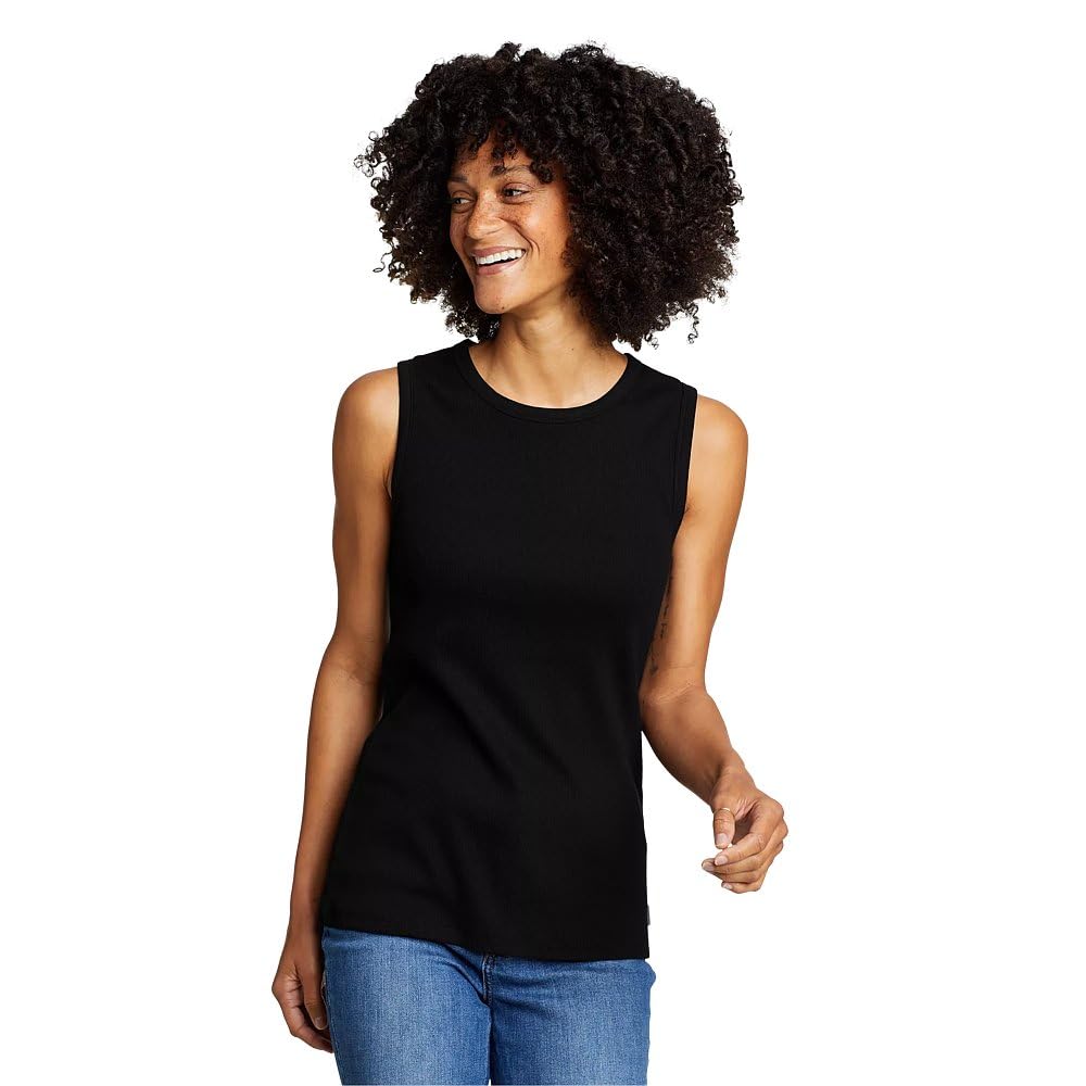 Eddie Bauer Women's Ribbed Layering Tank Top - Soft Stretch Essential Camisole for Workout, Yoga & Everyday Wear | Perfect for Gym, Lounge & Layering Under Sweaters | Ideal for Fitness, Casual Outfits & Seasonal Layering