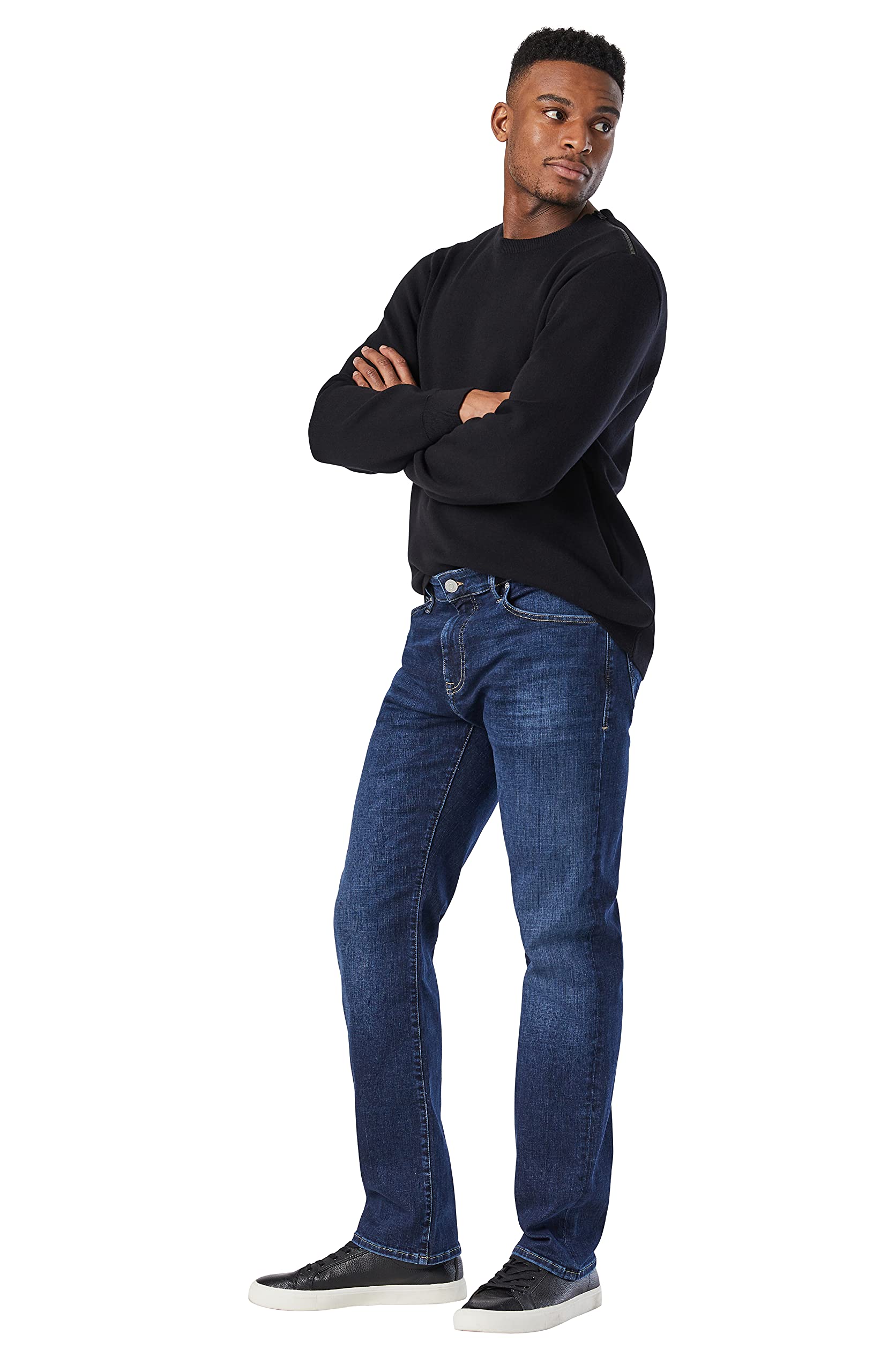 Mavi Marcus Men's Slim Straight Leg Jeans - Regular Rise Comfort Fit Denim Pants for Casual Wear & Everyday Style
