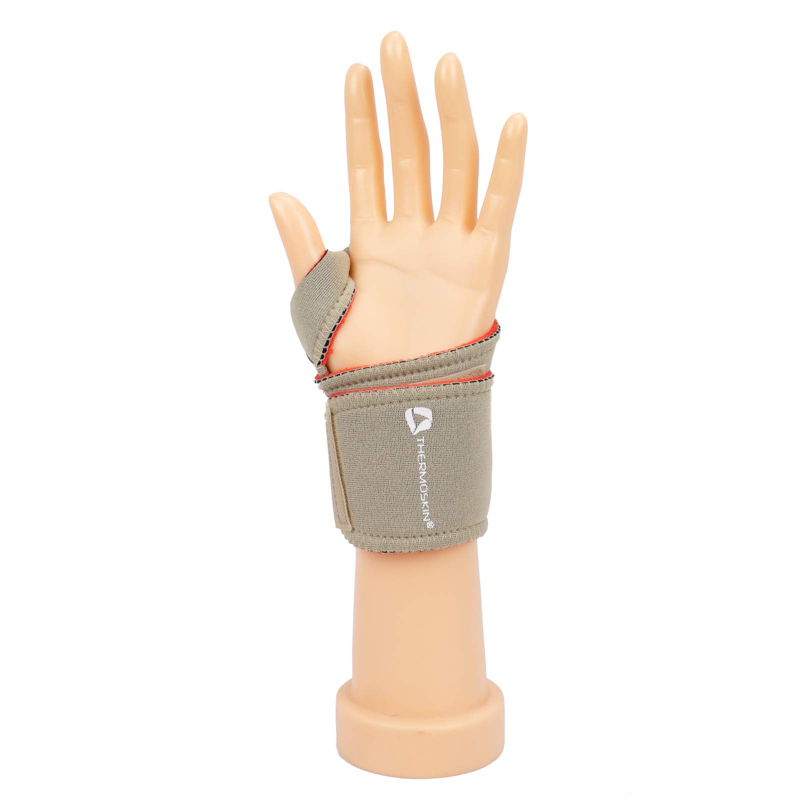 Thermoskin Wrist Support Brace - Beige Color, Small/Medium Size for Arthritis Pain Relief & Carpal Tunnel Support - Perfect for Typing, Gaming & Sports Activities