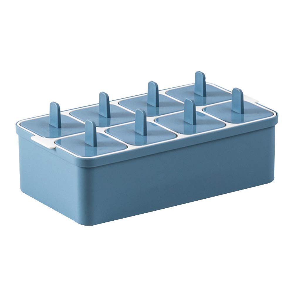 Yardwe DIY Square Popsicle Molds - BPA Free Ice Cream Maker Kit with Reusable Sticks - Creative Ice Cube Tray for Homemade Frozen Treats (Blue) | Perfect for Summer Snacks, Kids Parties & Healthy Desserts