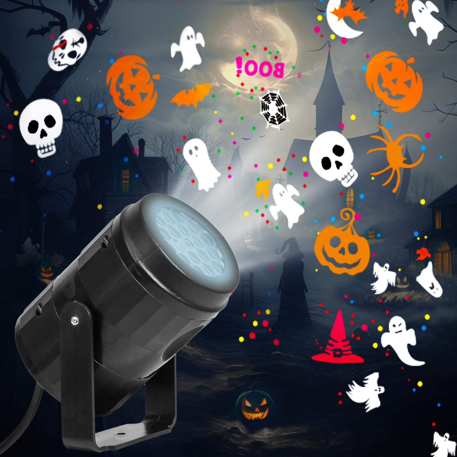 Christmas Projector Lights for Outdoor & Indoor Decor - Waterproof LED Holiday Projector for Xmas, Halloween, and Seasonal Celebrations - Perfect for Yard, House, Party, and Event Decorations