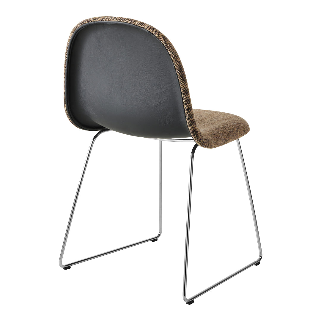 Gubi 3D Dining Chair with Sledge Base - Front Upholstered Modern Design for Kitchen, Dining Room & Restaurant | Comfortable & Stylish Seating Solution
