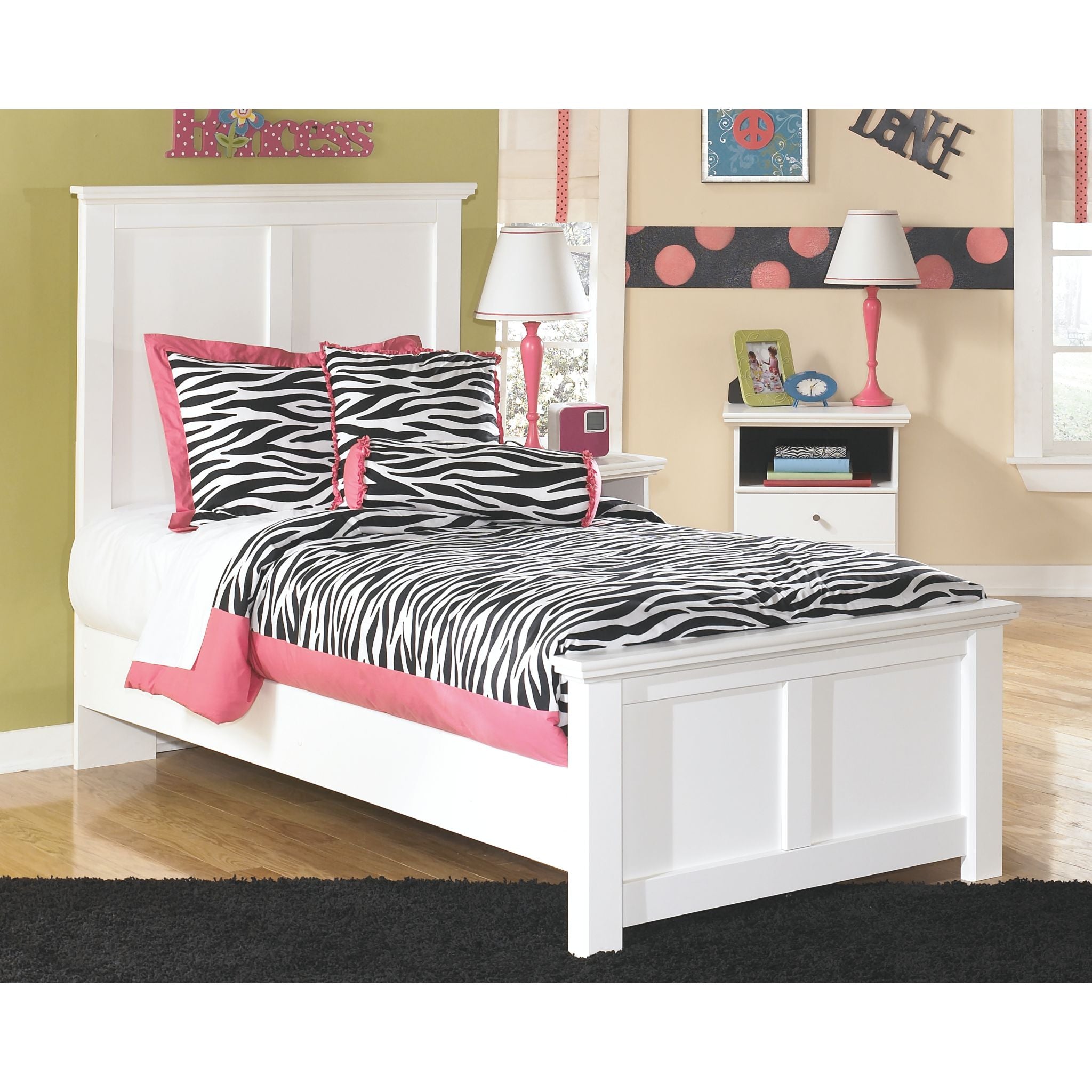 Bostwick Shoals Panel Bed - Queen Size White Wooden Bed Frame for Bedroom - Perfect for Modern, Farmhouse & Coastal Home Decor