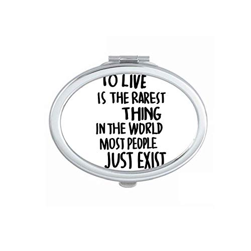 DIYthinker Inspirational Quote Mirror - Portable Foldable Double-Sided Makeup & Glasses Mirror for Travel, Home Vanity, and Daily Use