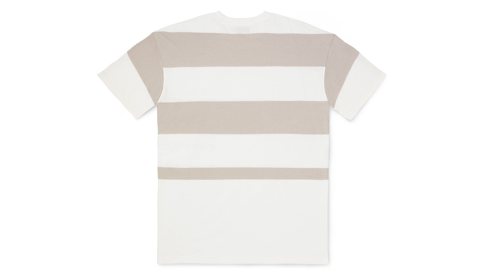 Unisex Striped Short Sleeve Sweatshirt - Lily White/Rainy Day - Casual Comfort Wear for Men & Women | Perfect for Spring Outings, Beach Cover-ups & Lounge Wear