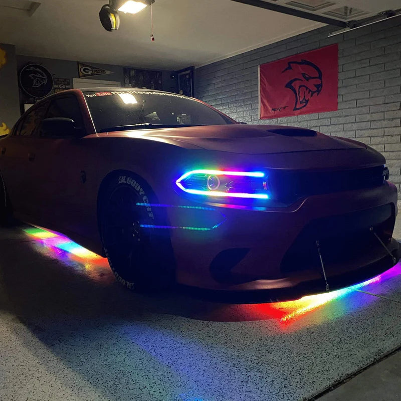 Premium LED Underglow Lighting Kit 3.0 - Flexible RGB Car Neon Lights with Remote Control | Waterproof Underbody Glow for Cars, Trucks & Motorcycles | Perfect for Night Driving, Car Shows & Custom Vehicle Lighting