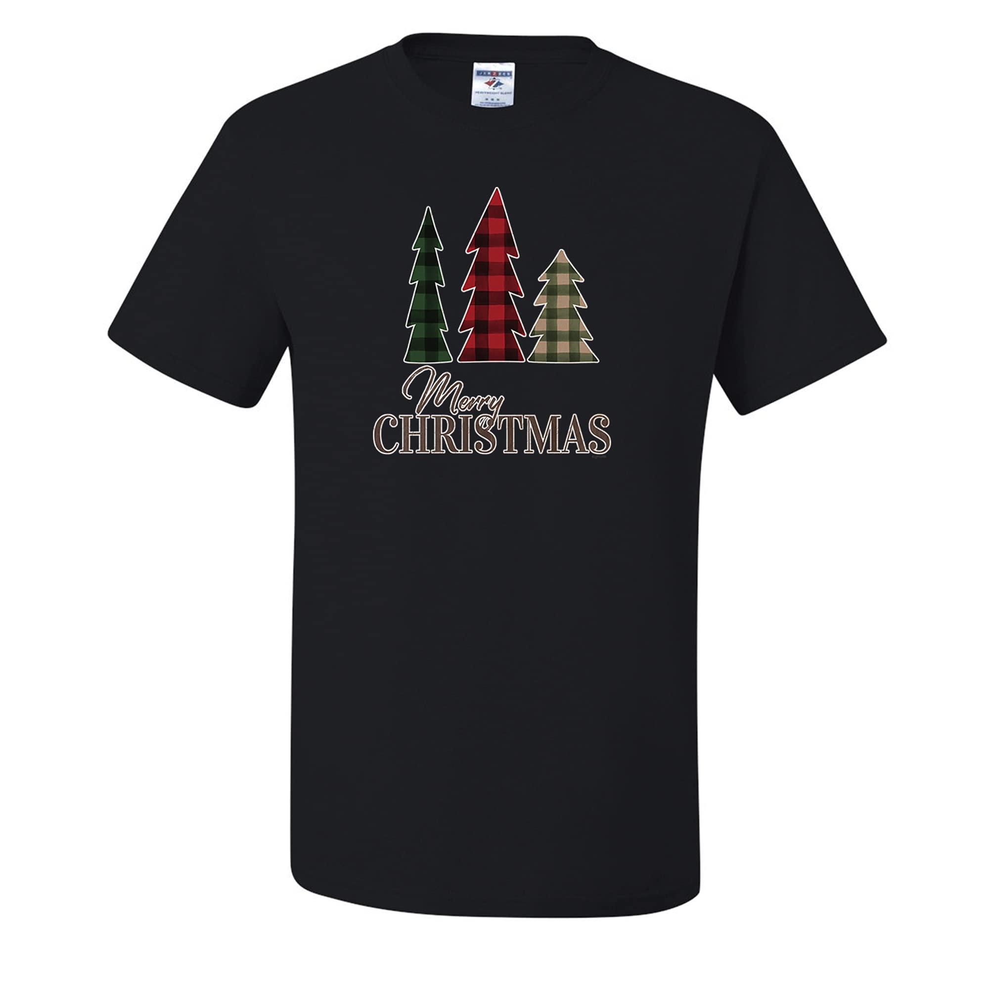 Wild Custom Ugly Christmas Tree Graphic Men's T-Shirt - Funny Holiday Tee for Xmas Parties & Family Gatherings