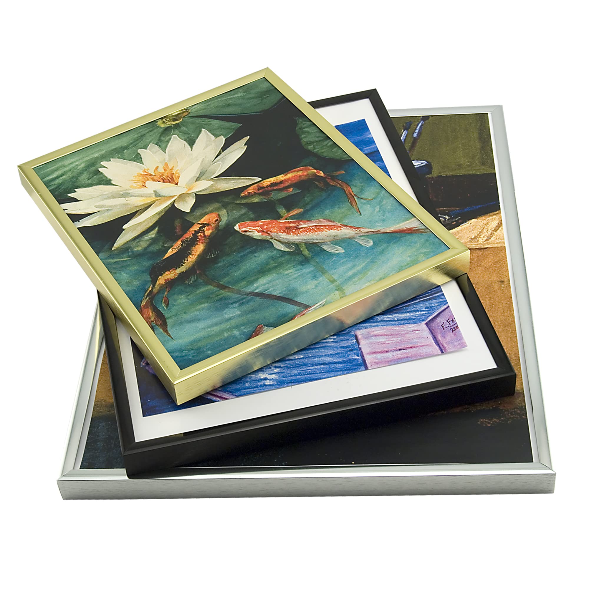 Ambiance Gallery Silver 14x18 Aluminum Picture Frames - 6 Pack Professional Quality Photo Frames for Artists, Canvas, Artwork & Home Decor - Perfect for Wall Displays, Office Decor & Gift Giving