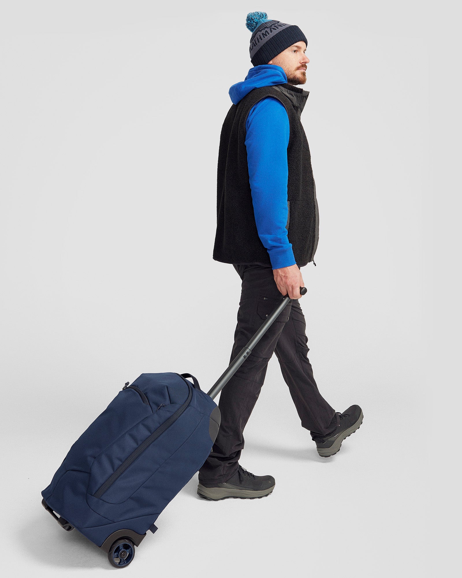 Hybrid Trolley V3 32L Backpack - Waterproof Travel Laptop Backpack with USB Charging Port for Men & Women - Perfect for Business Trips, Commuting and Outdoor Adventures (Pure Navy Blue)