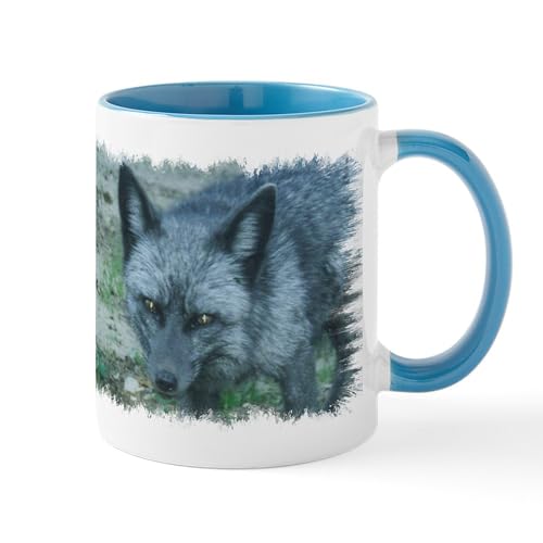 White/Blue Inside - Silver Fox Mug