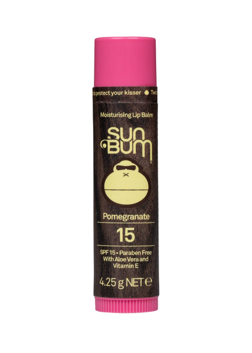 Sun Bum SPF 15 Lip Balm - Pomegranate Flavor - Moisturizing & Sun Protection for Dry Lips - Perfect for Outdoor Activities, Hiking & Beach Days