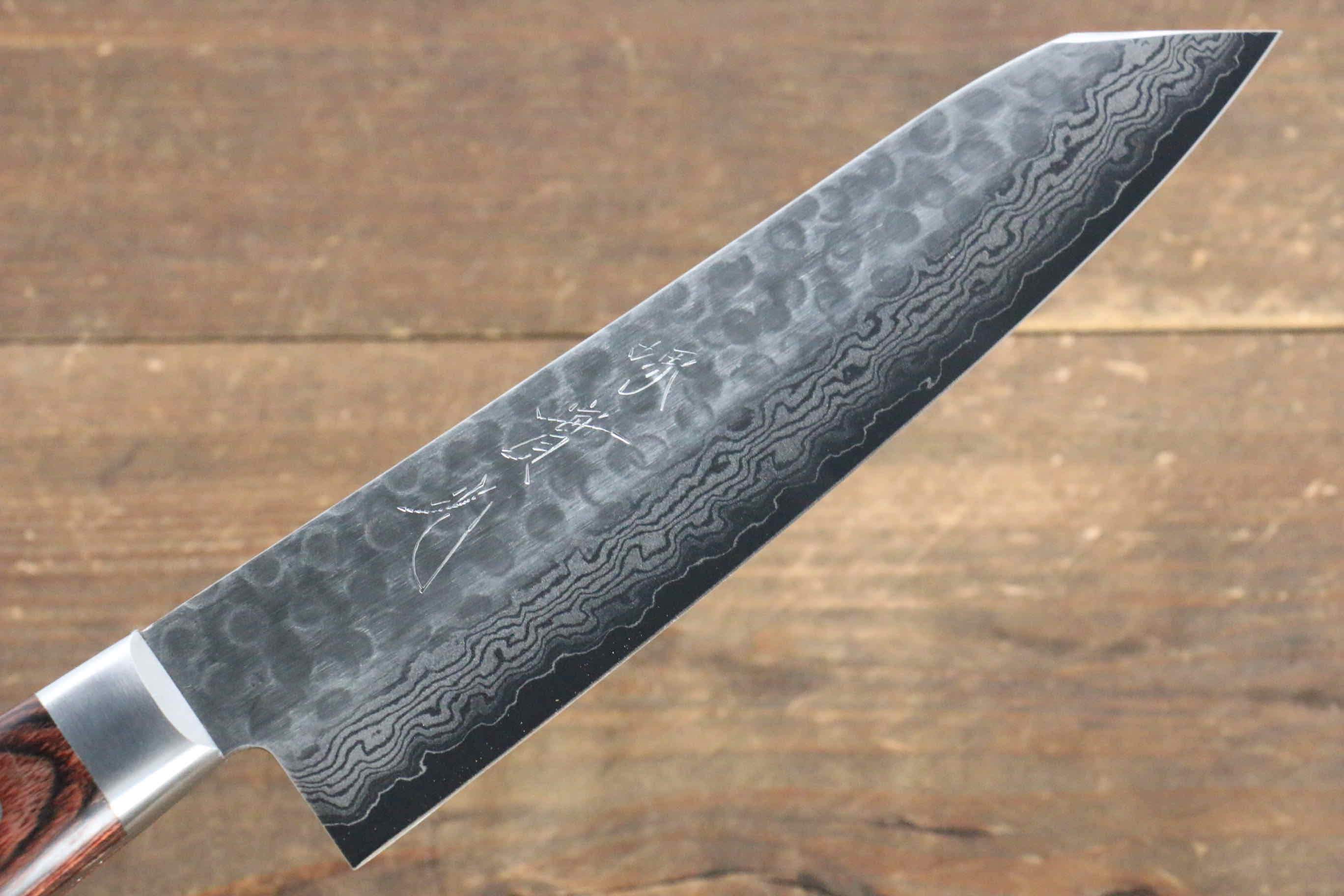 Premium Jikko VG10 17-Layer Kiritsuke Gyuto Knife 170mm - Japanese Chef Knife with Mahogany Handle - Perfect for Sushi, Sashimi & Precision Vegetable Cutting