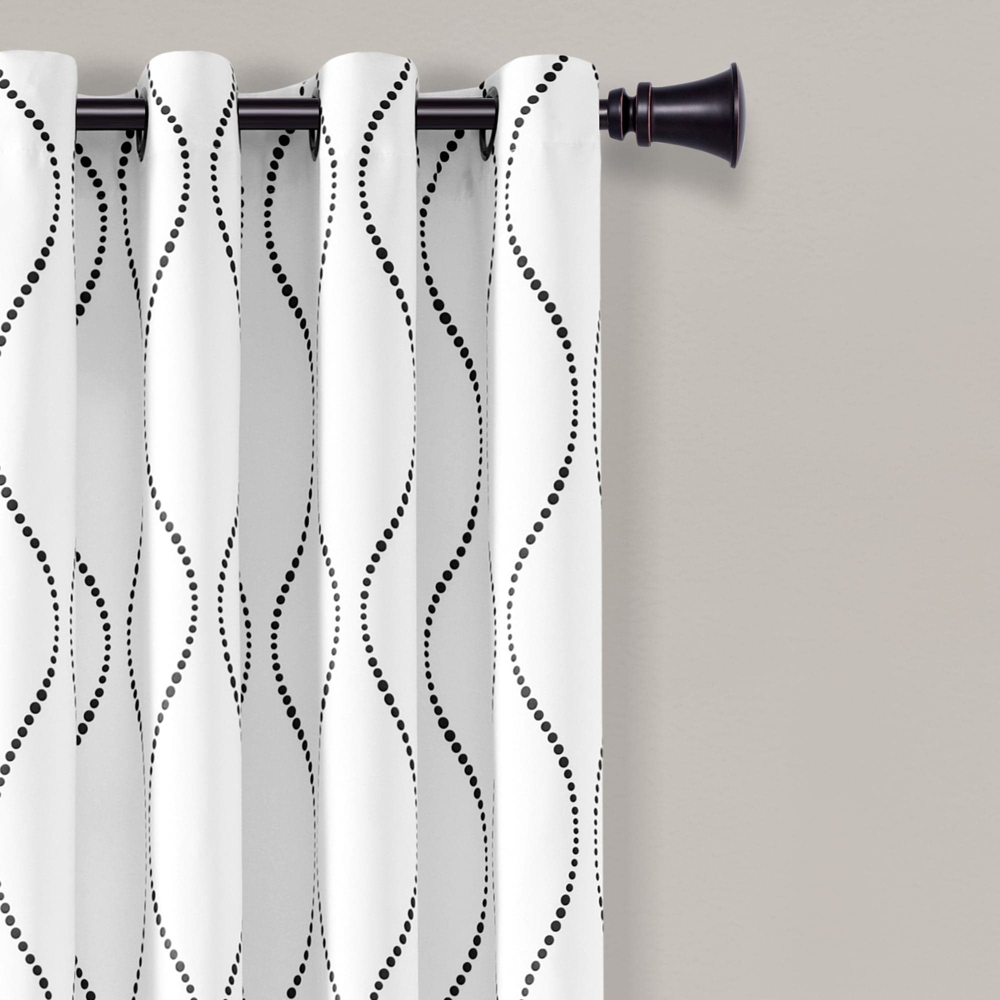 Swirl Light Filtering Window Curtains - Blackout Sheer Drapes for Living Room & Bedroom - Soft Sunlight Diffusion & Privacy Protection