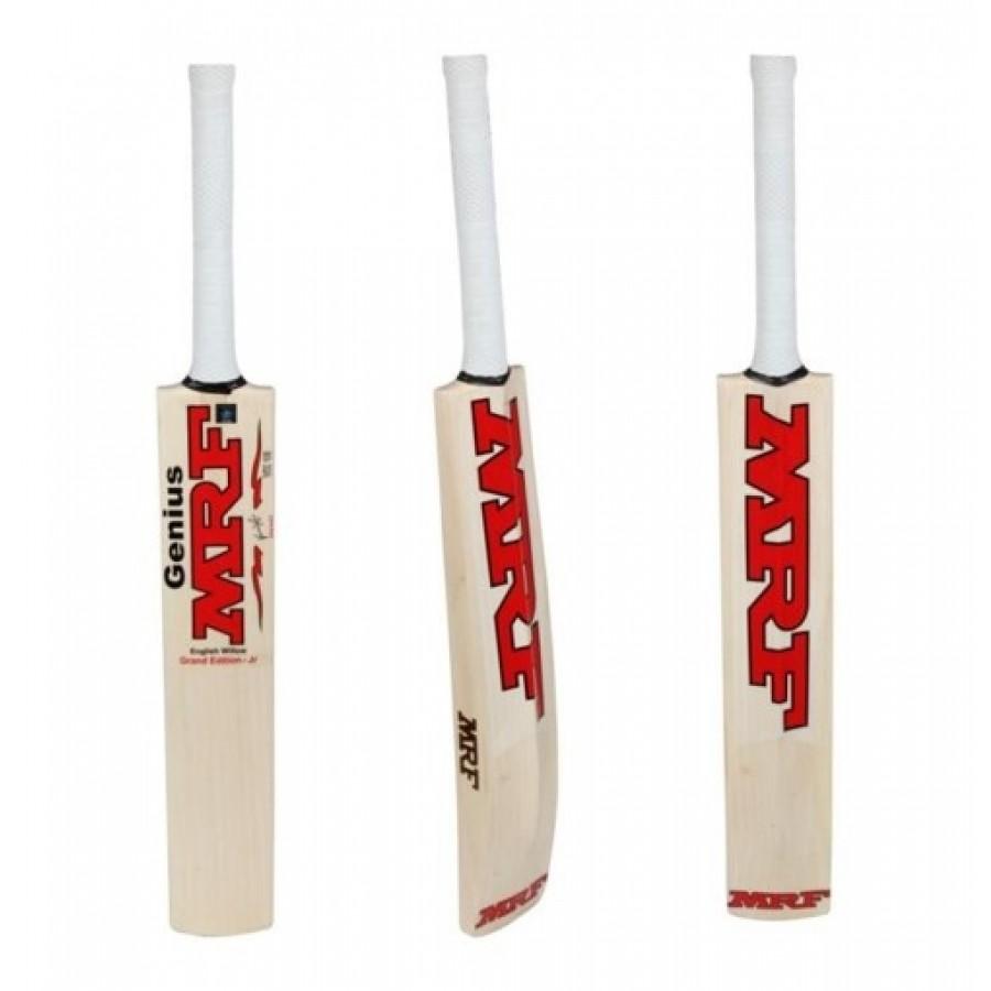 MRF Genius Grand Edition Junior English Willow Cricket Bat - Size 4 for Youth Players | Perfect for Junior Cricket Training & Matches