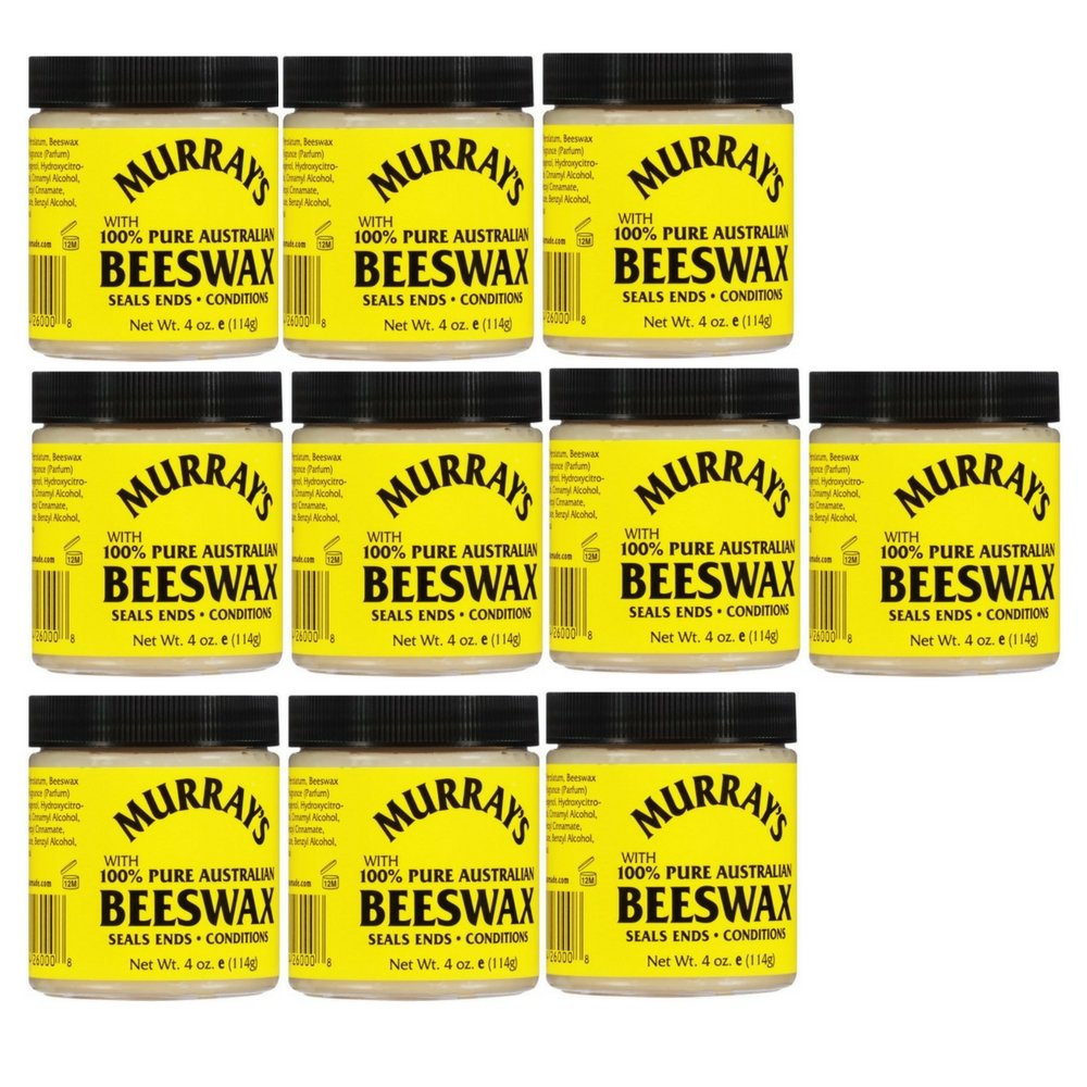 Murray's 100% Pure Natural Beeswax - 4 oz Bars (Pack of 10) | For Candle Making, DIY Lip Balm, Skin Care & Wood Polish | Premium Cosmetic Grade Beeswax
