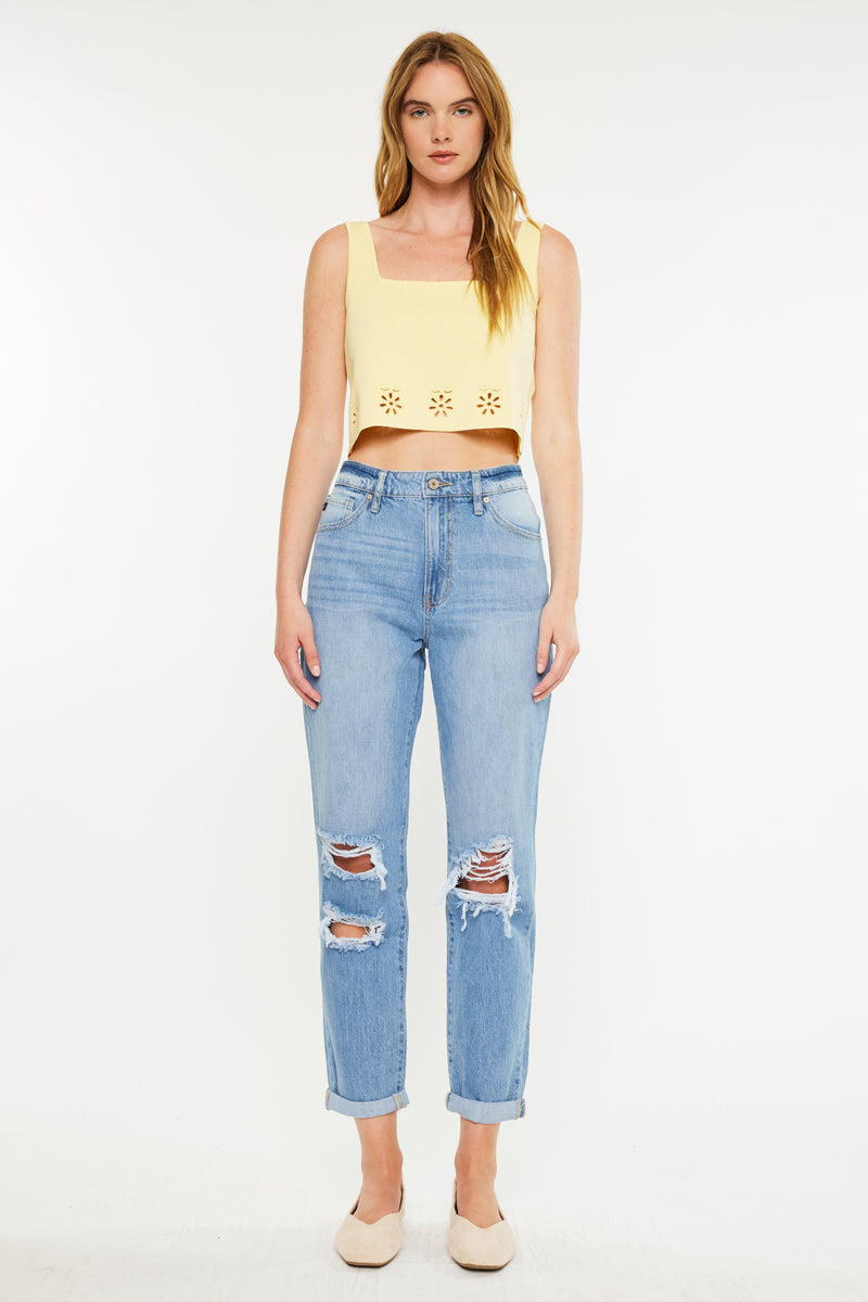 Bridget Ultra High Rise Mom Jeans for Women - Vintage Stretch Denim Pants with Comfortable Waistband | Perfect for Casual Outfits, Street Style & Everyday Wear