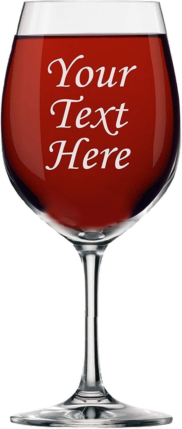 Incrizma Custom Engraved Wine Glasses Set of 2 (470ml) - Personalized Wedding Anniversary Gifts for Couples - Perfect for Romantic Dinners & Anniversary Celebrations
