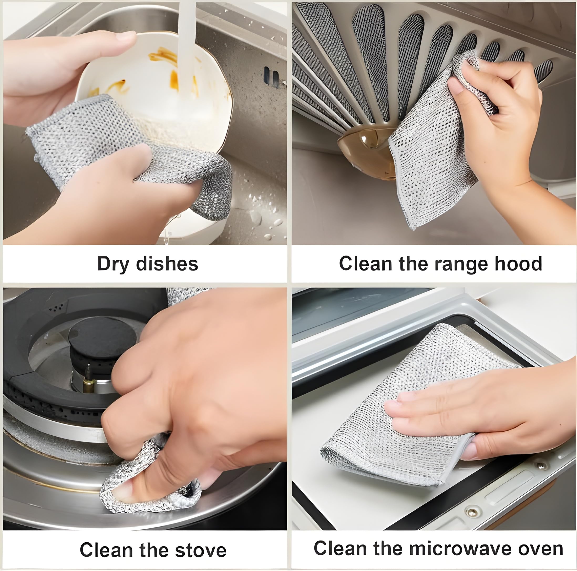 Premium Stainless Steel Scrubber Pads - 6 Pack Multipurpose Dishwashing Scourers | Non-Scratch Wire Dishcloths for Wet & Dry Cleaning | Heavy Duty Kitchen Scrub Pads for Dishes, Sinks, Countertops | Easy Rinse & Machine Washable | Perfect for Daily Kitchen Cleaning & Tough Stain Removal