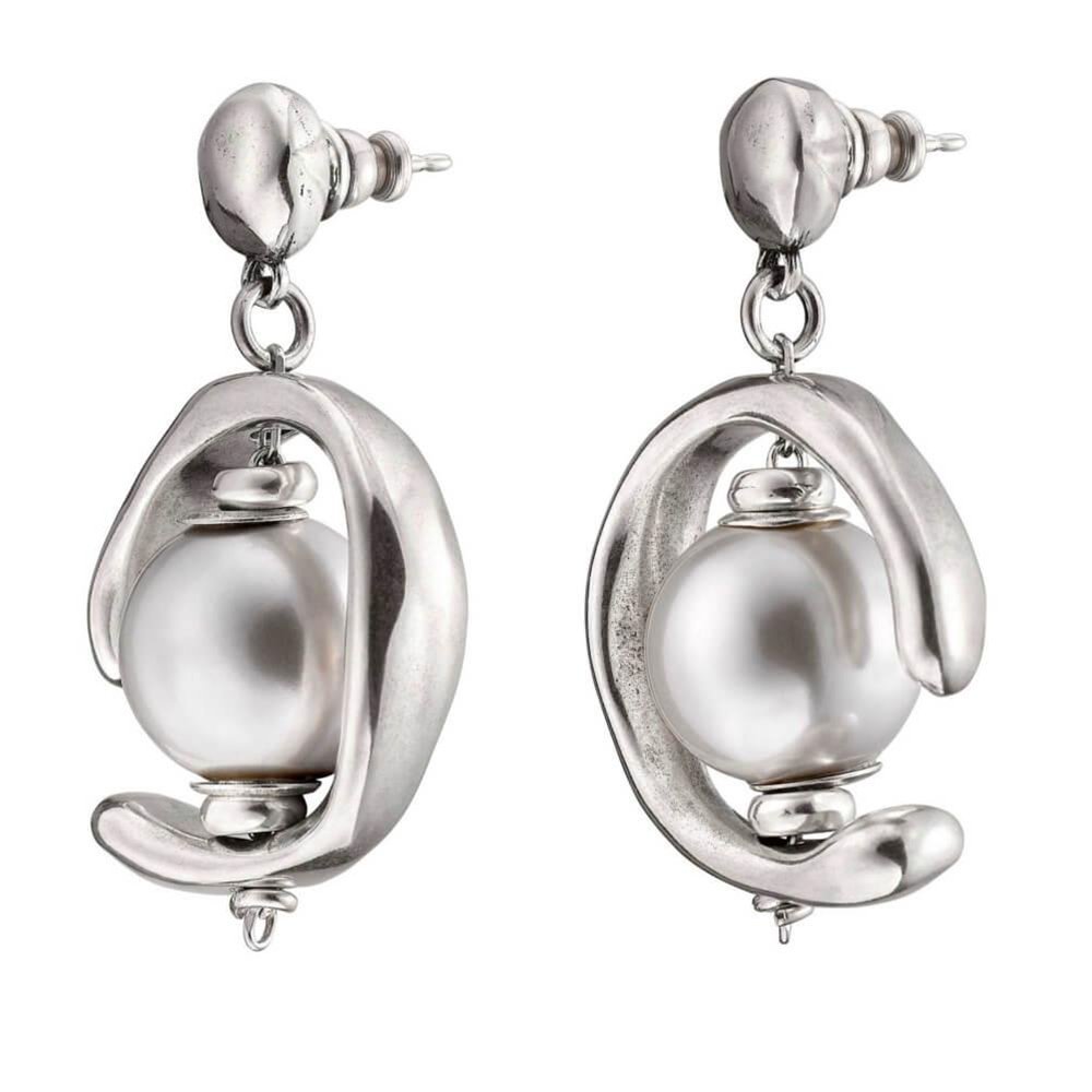 15 Micron Silver Plated Alloy Pearl Earrings - Elegant Jewelry for Women, Perfect for Parties, Weddings & Daily Wear