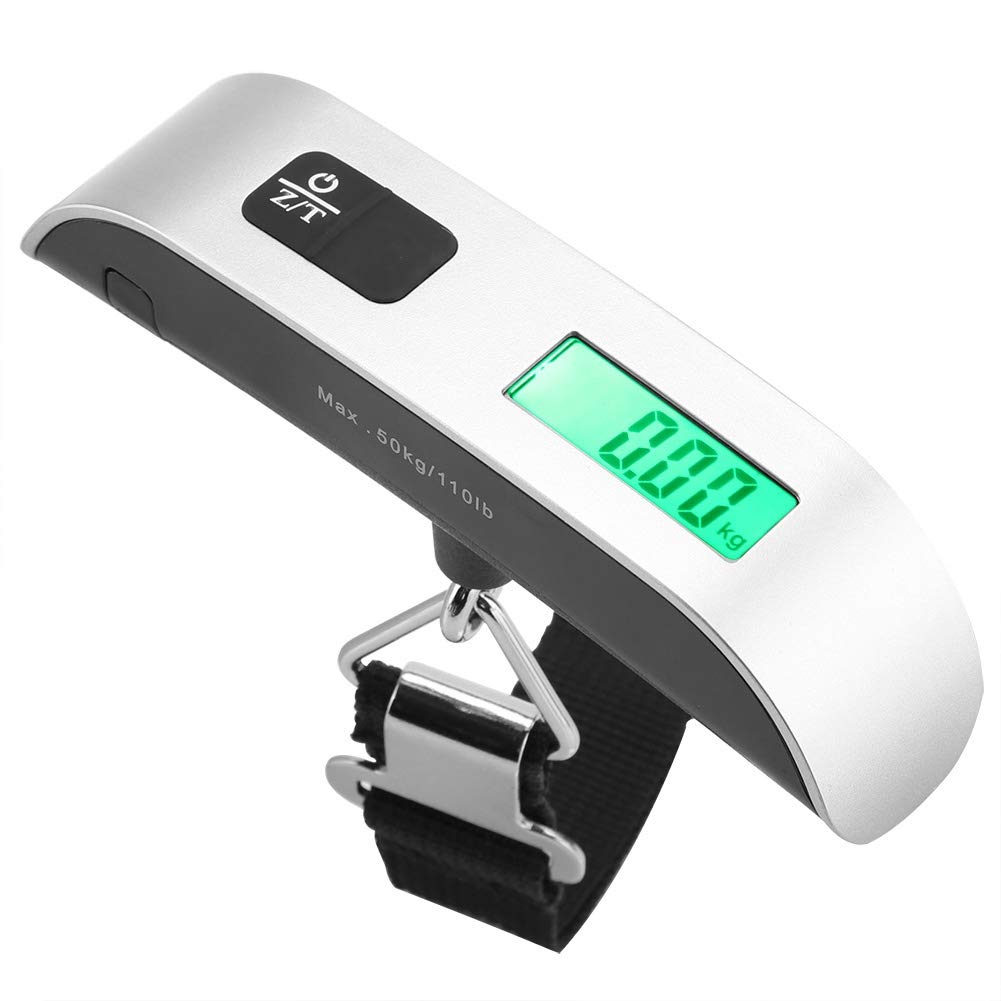 Ultra-Portable Digital Pocket Luggage Scale - 50kg Max Capacity, Mini LCD Display, Room Temperature & Low Power Indicator, Overload Protection - Perfect for Travel, Shipping & Home Use